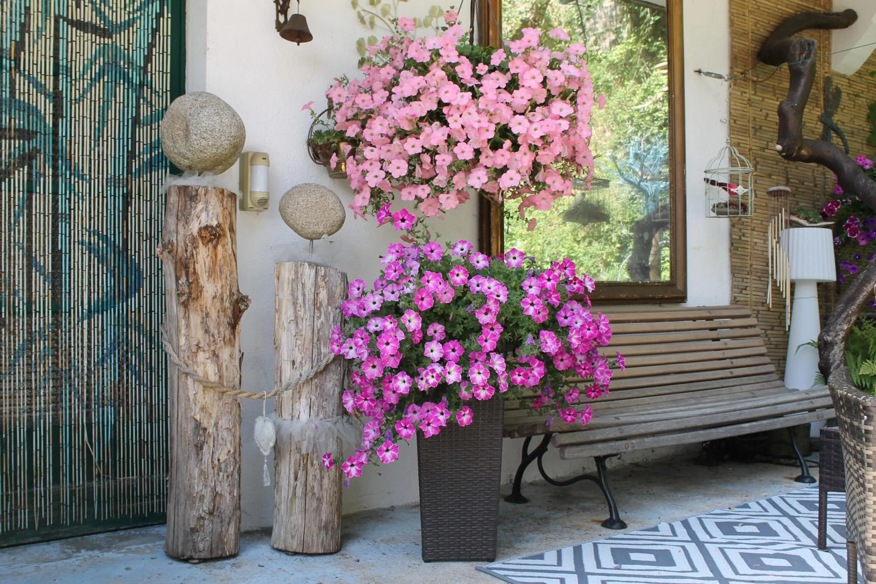 Garden in Chambre Bounty, B&B, cuisine privée, lit queen size, terrasse, parking, garage