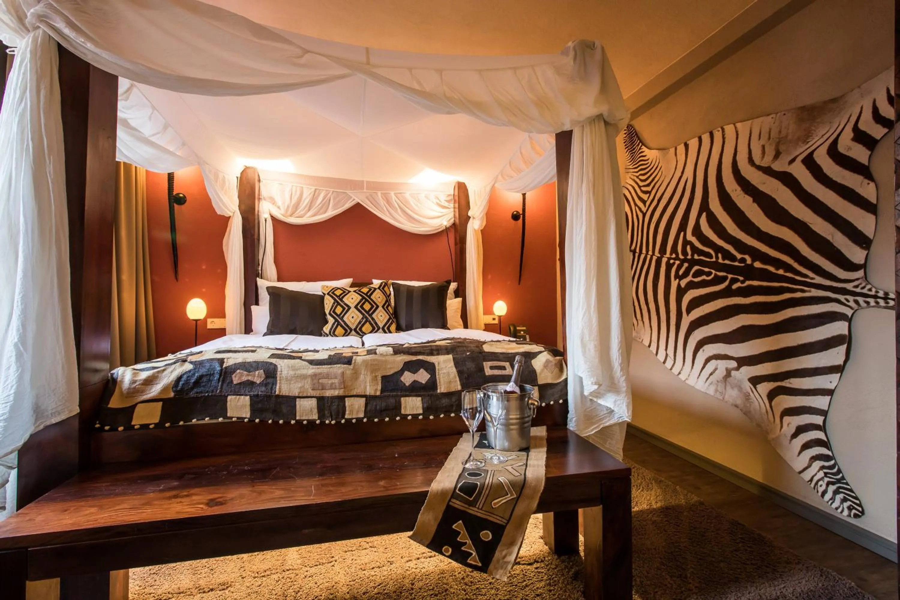 Photo of the whole room, Bed in Farmerhaus-Lodge