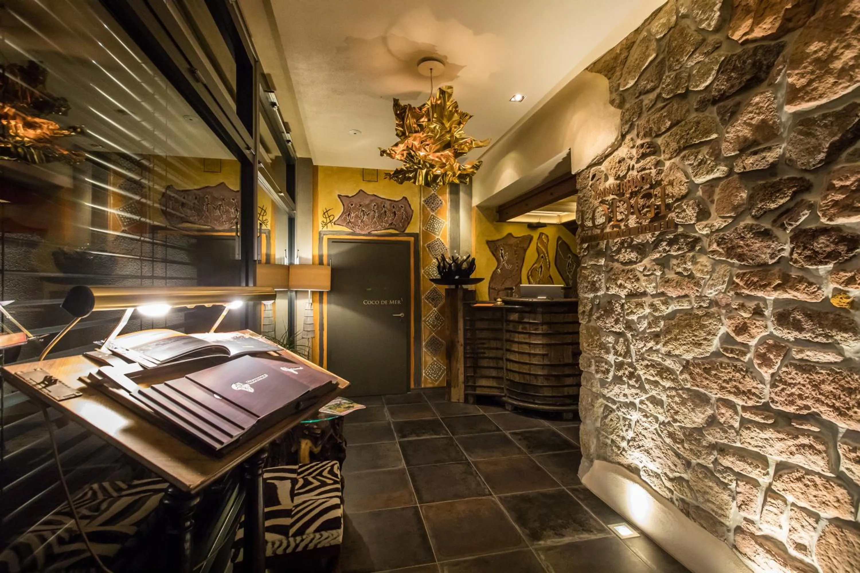 Lobby or reception, Bed in Farmerhaus-Lodge