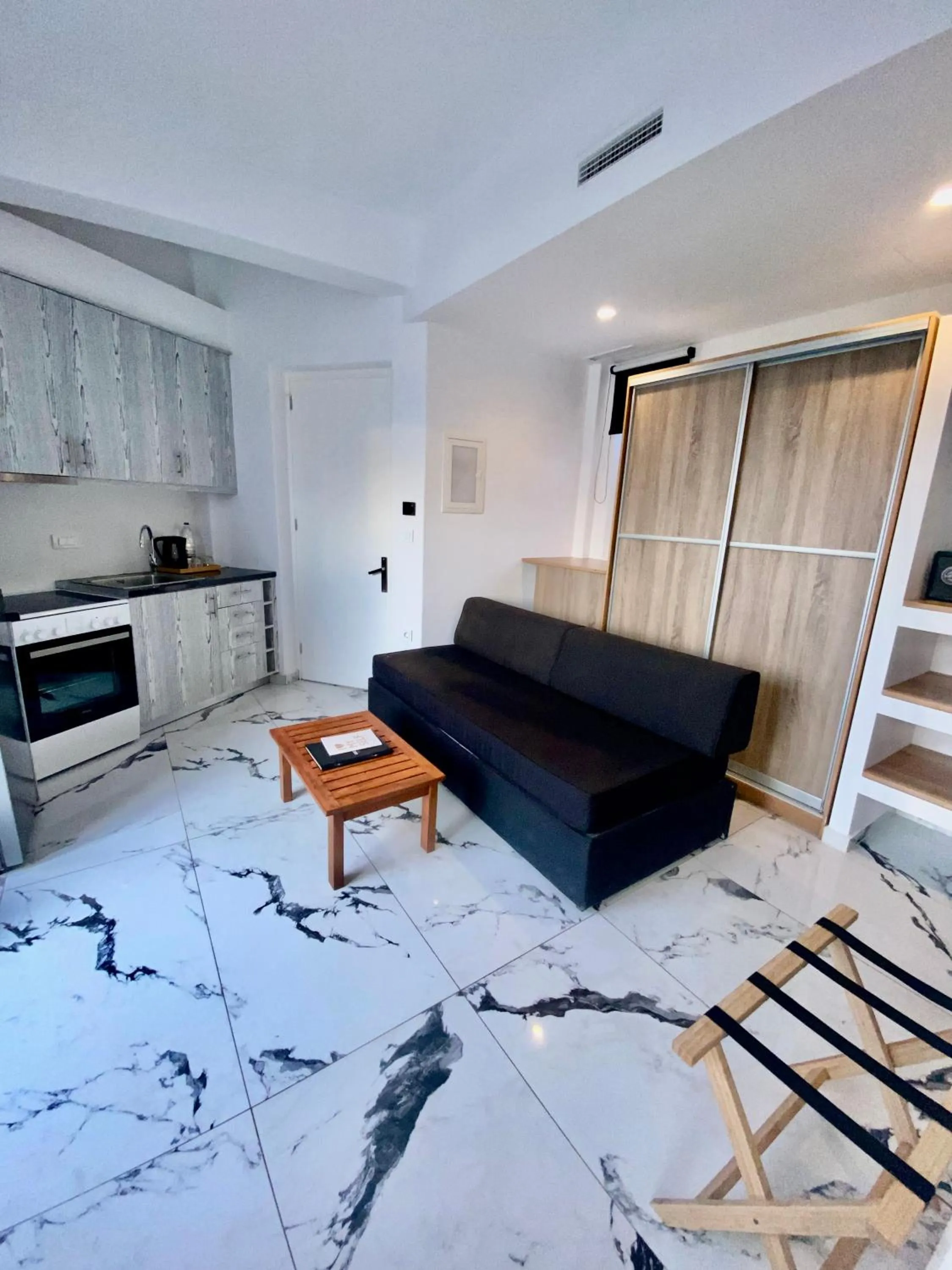 Seating area in Bianco a Nero Mykonos