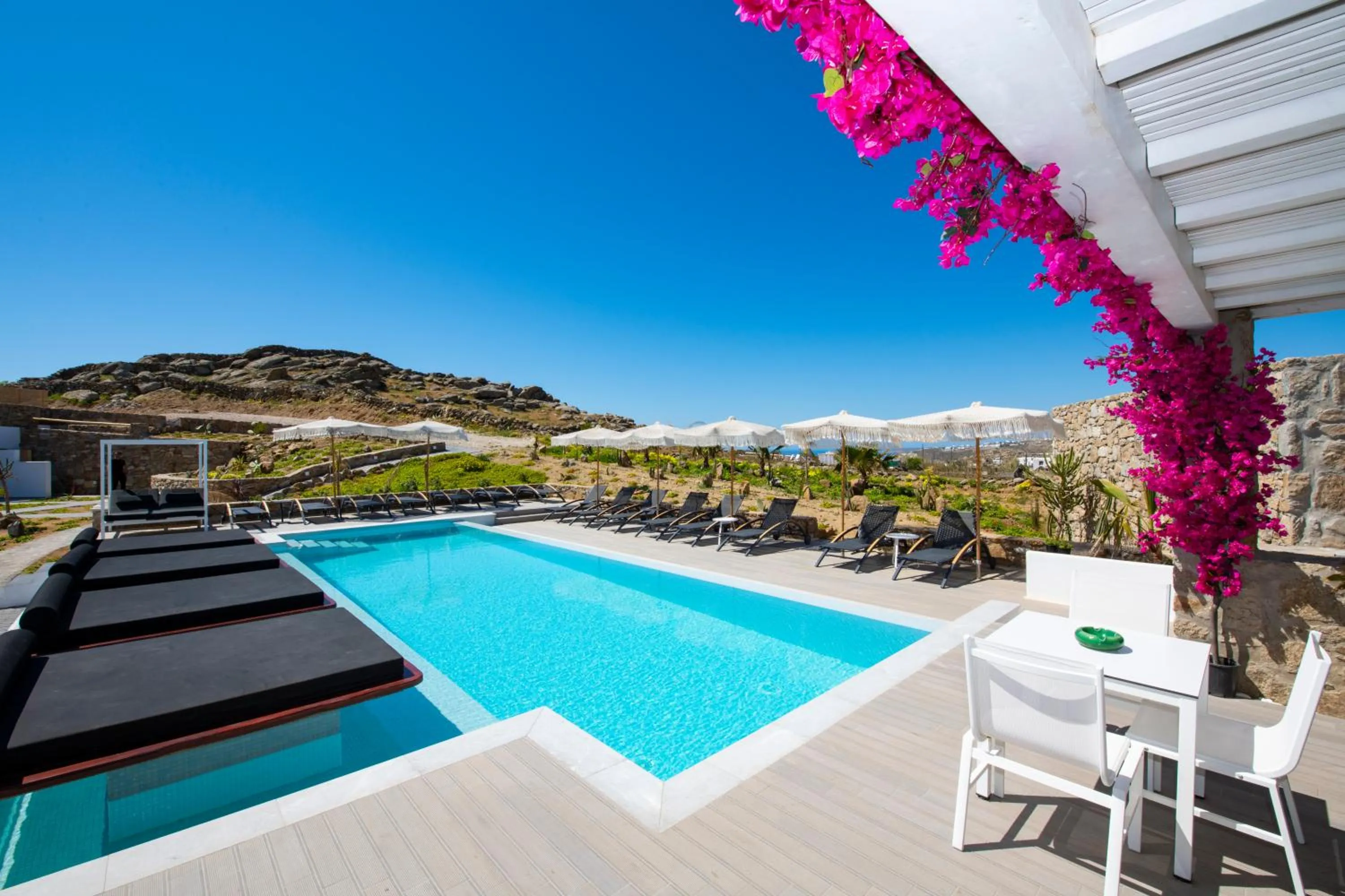 Pool view in Bianco a Nero Mykonos
