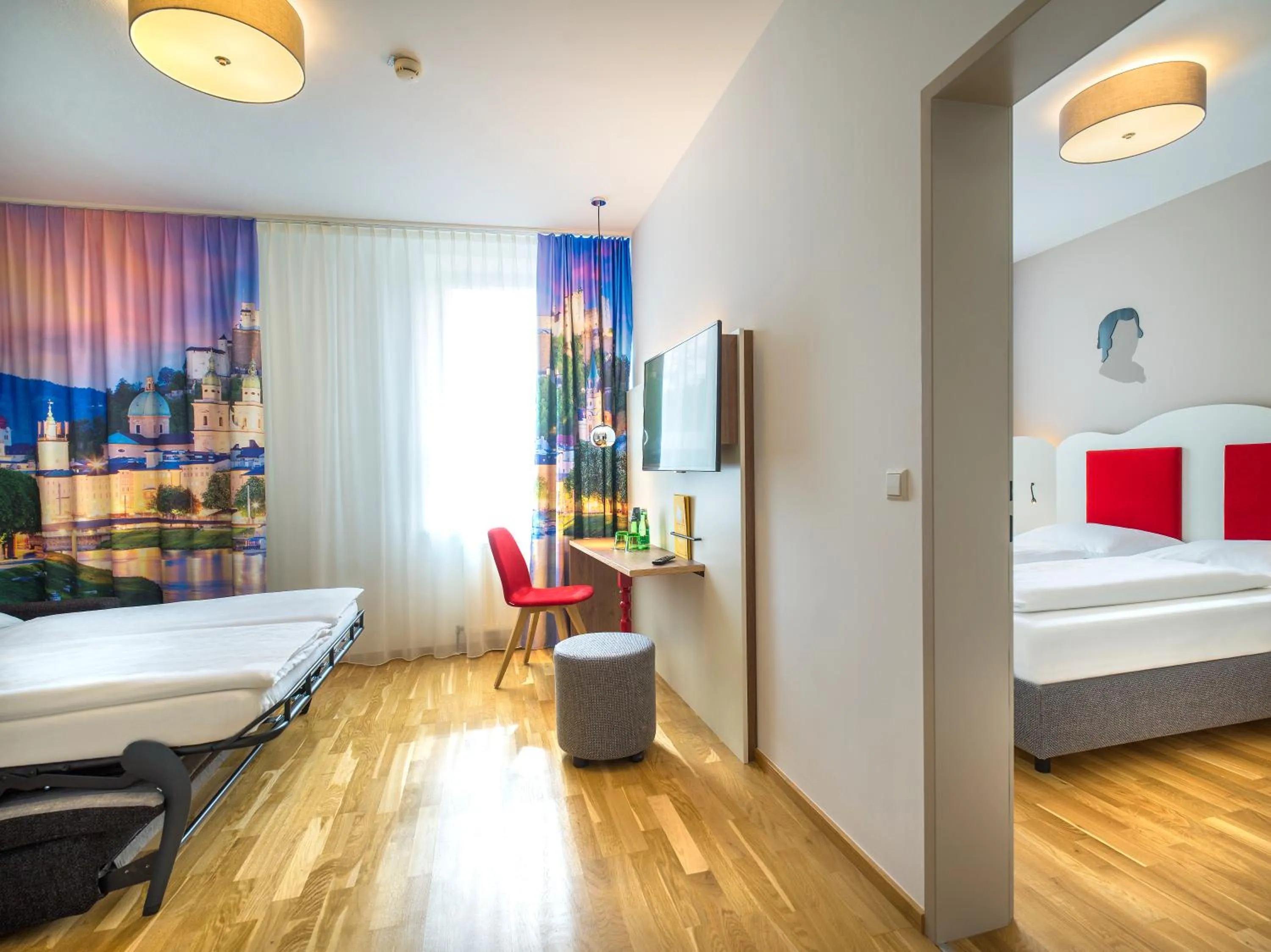 Photo of the whole room, Bed in JUFA Hotel Salzburg