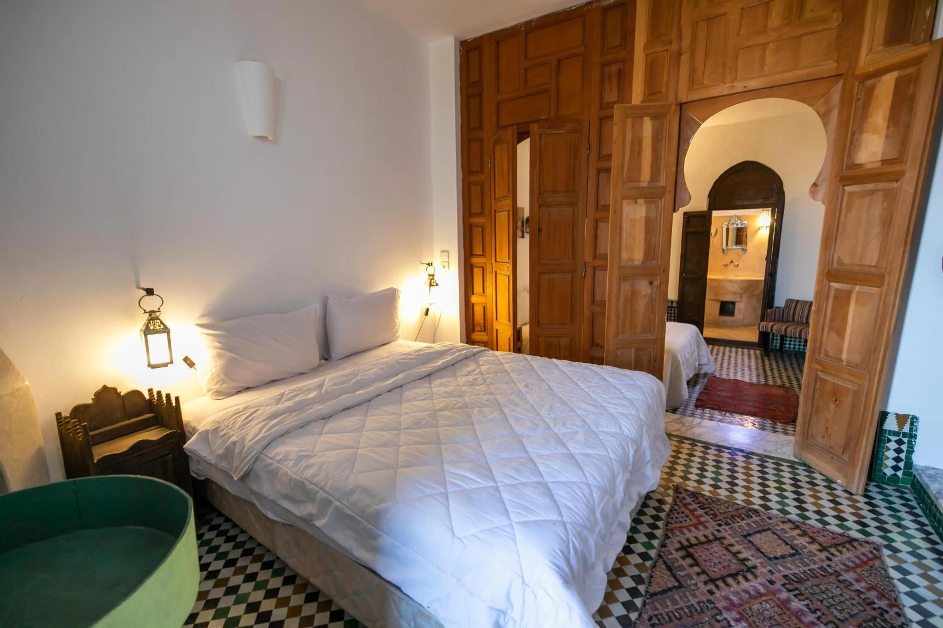 Bed in RIAD LOUDAYA AND SPA