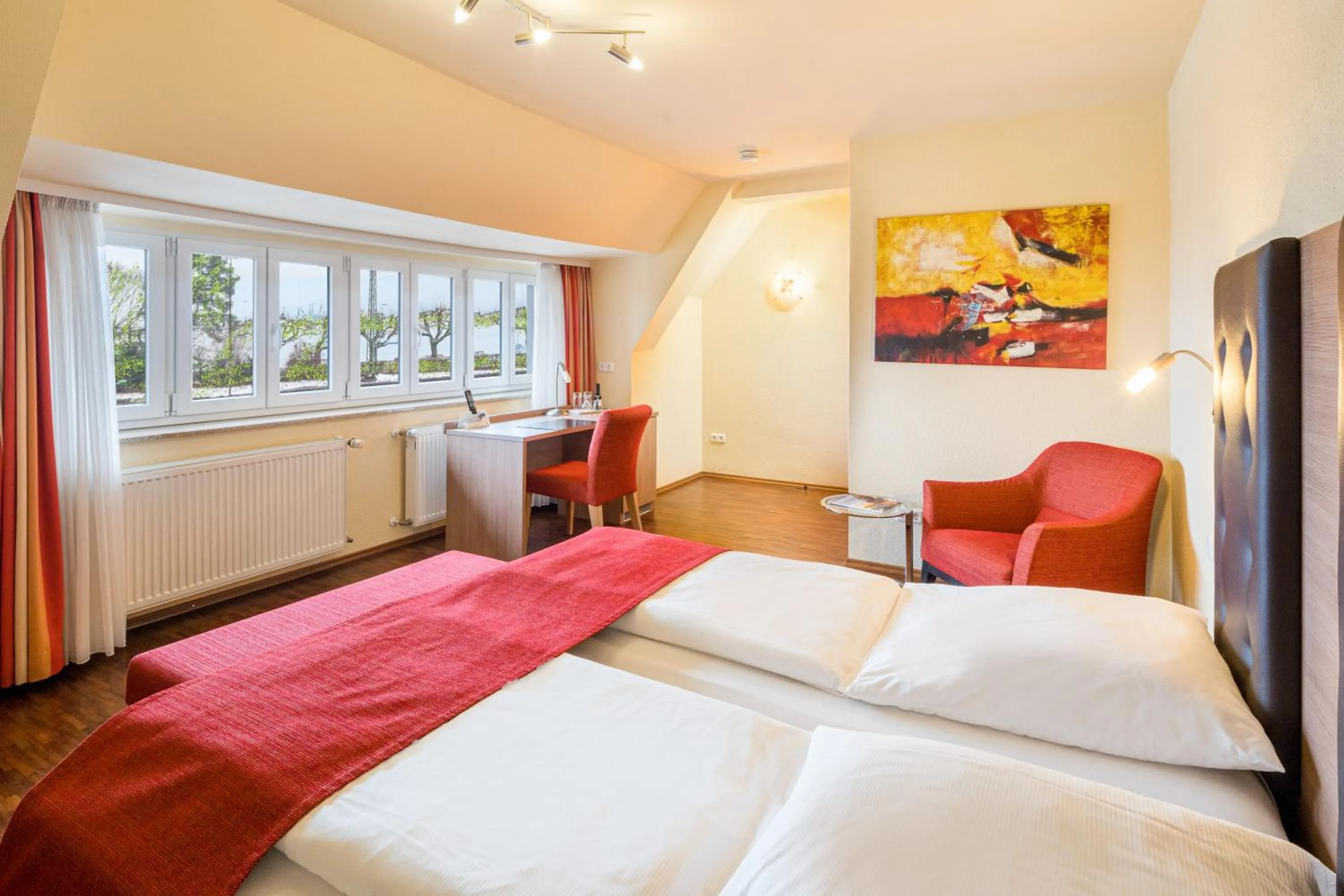 Photo of the whole room, Bed in Hotel Zur Schmiede