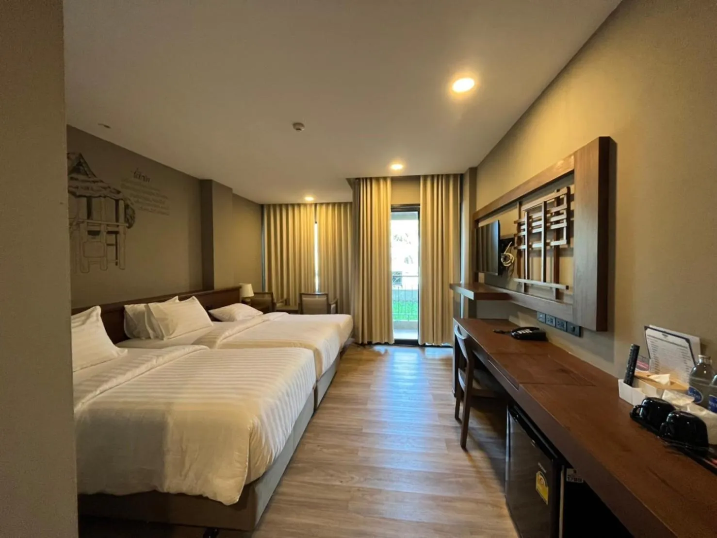 Bed in River Tree Resort