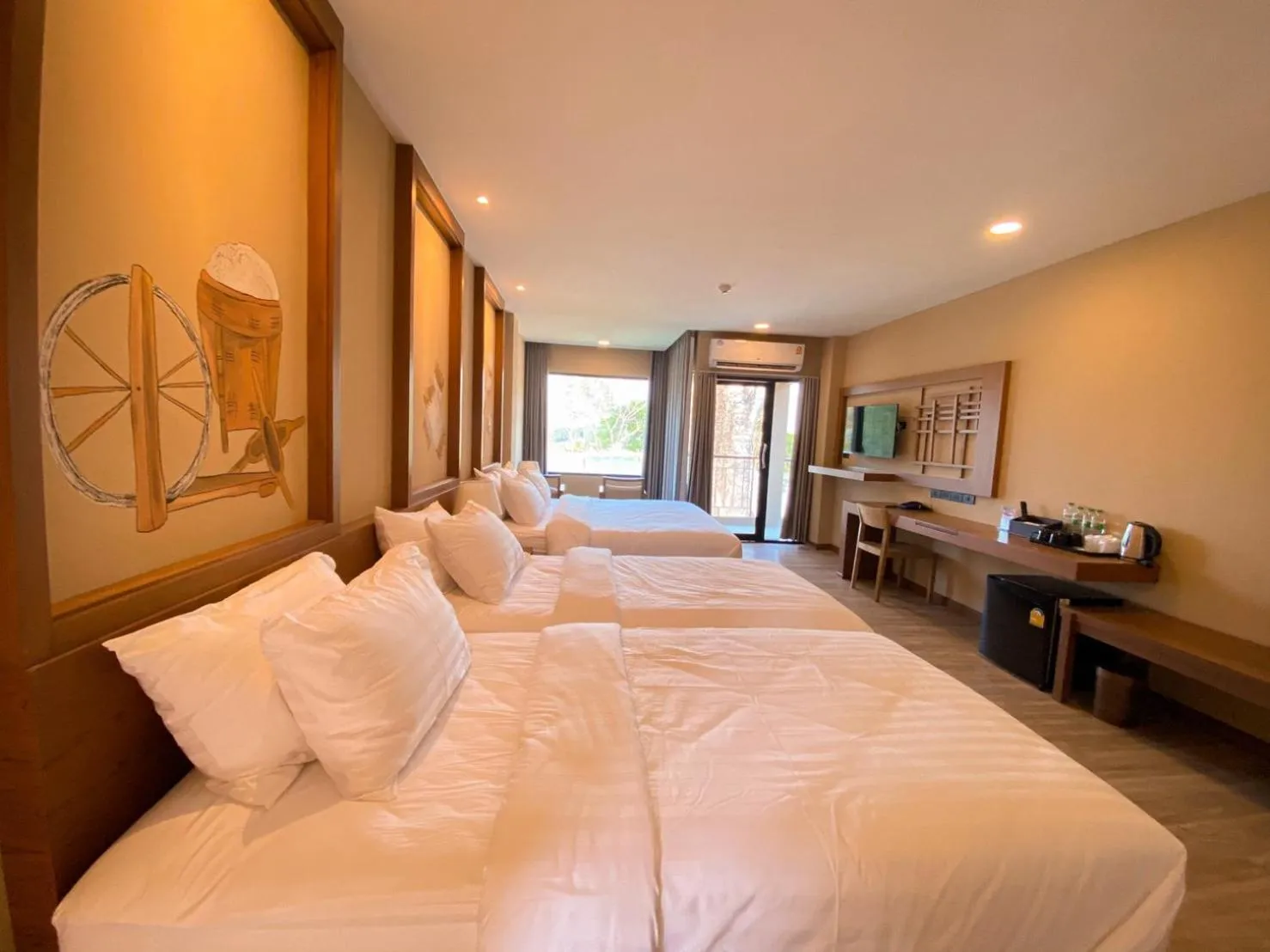 Bed in River Tree Resort