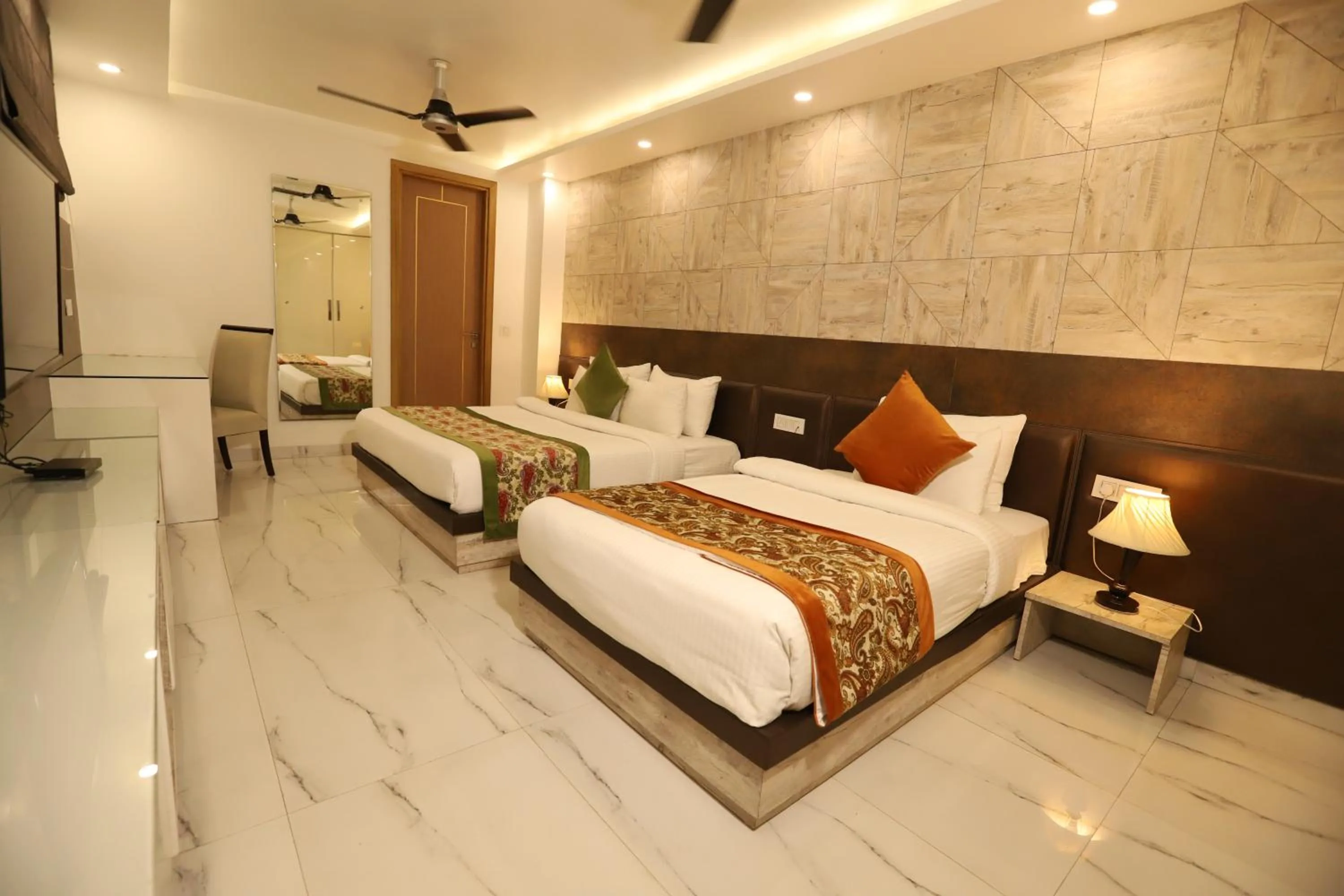 Photo of the whole room, Bed in Hotel Keshav Residency - Medicity Gurugram, near Medanta Hospital