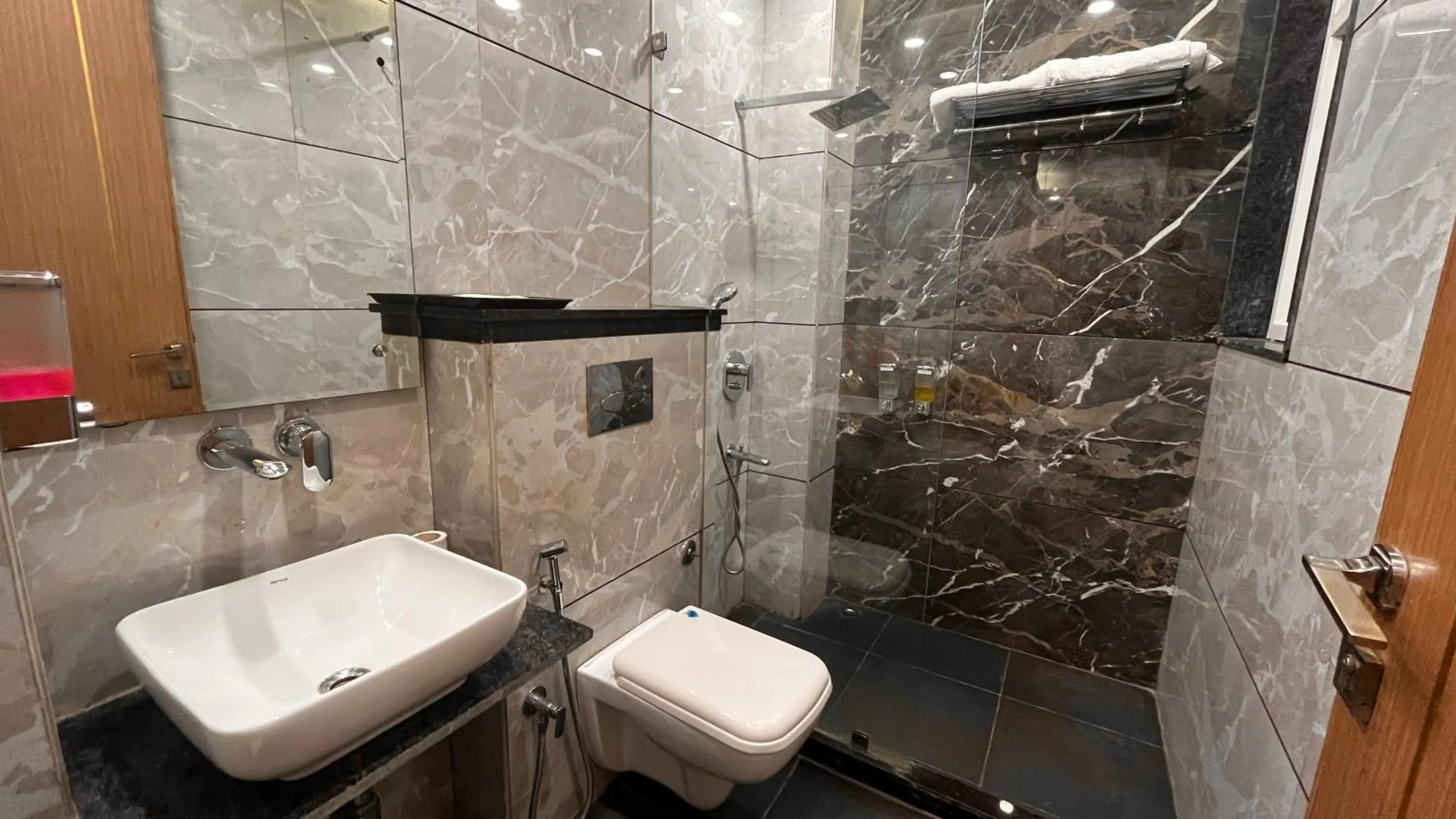 Shower in Hotel Keshav Residency - Medicity Gurugram, near Medanta Hospital