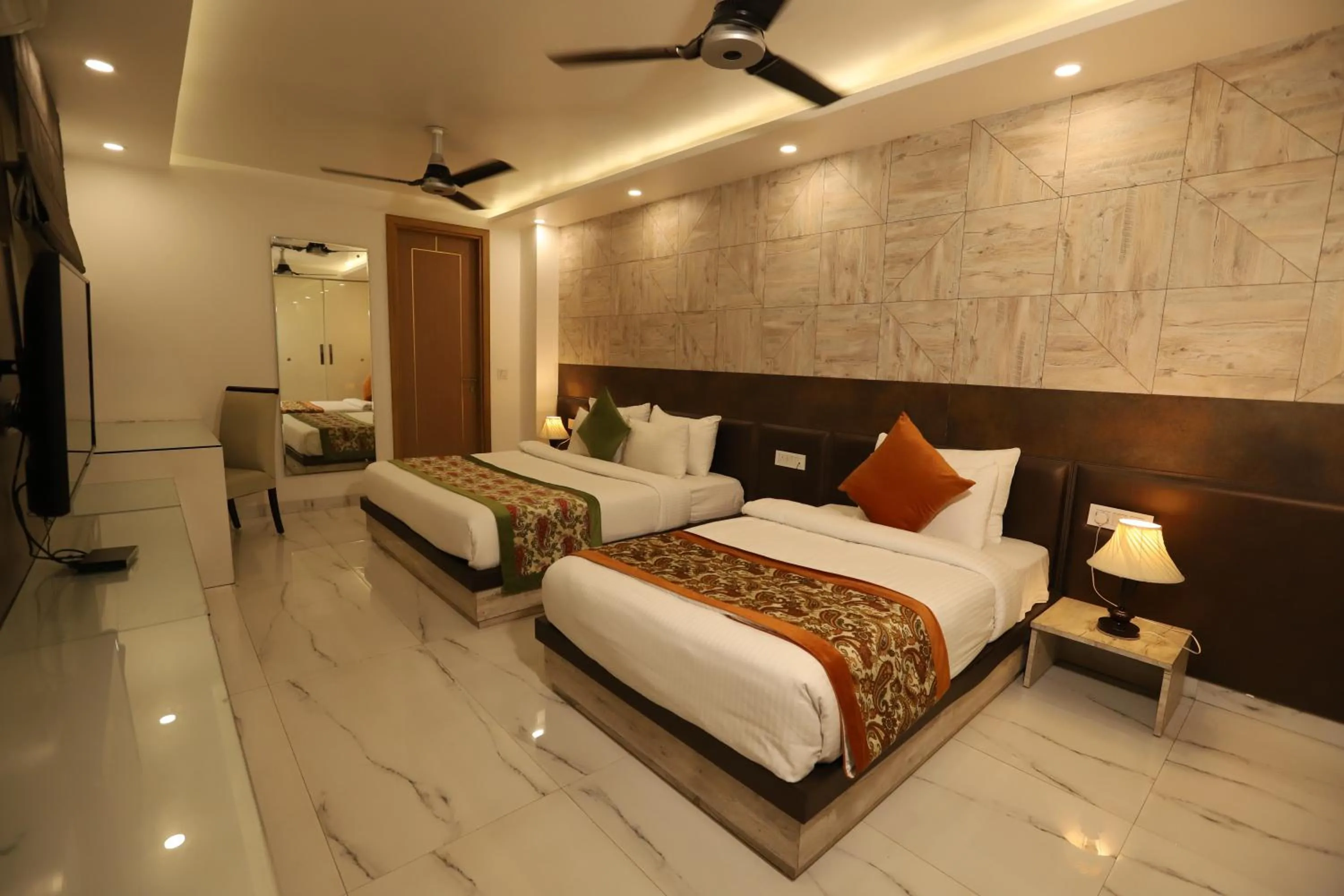 Photo of the whole room, Bed in Hotel Keshav Residency - Medicity Gurugram, near Medanta Hospital
