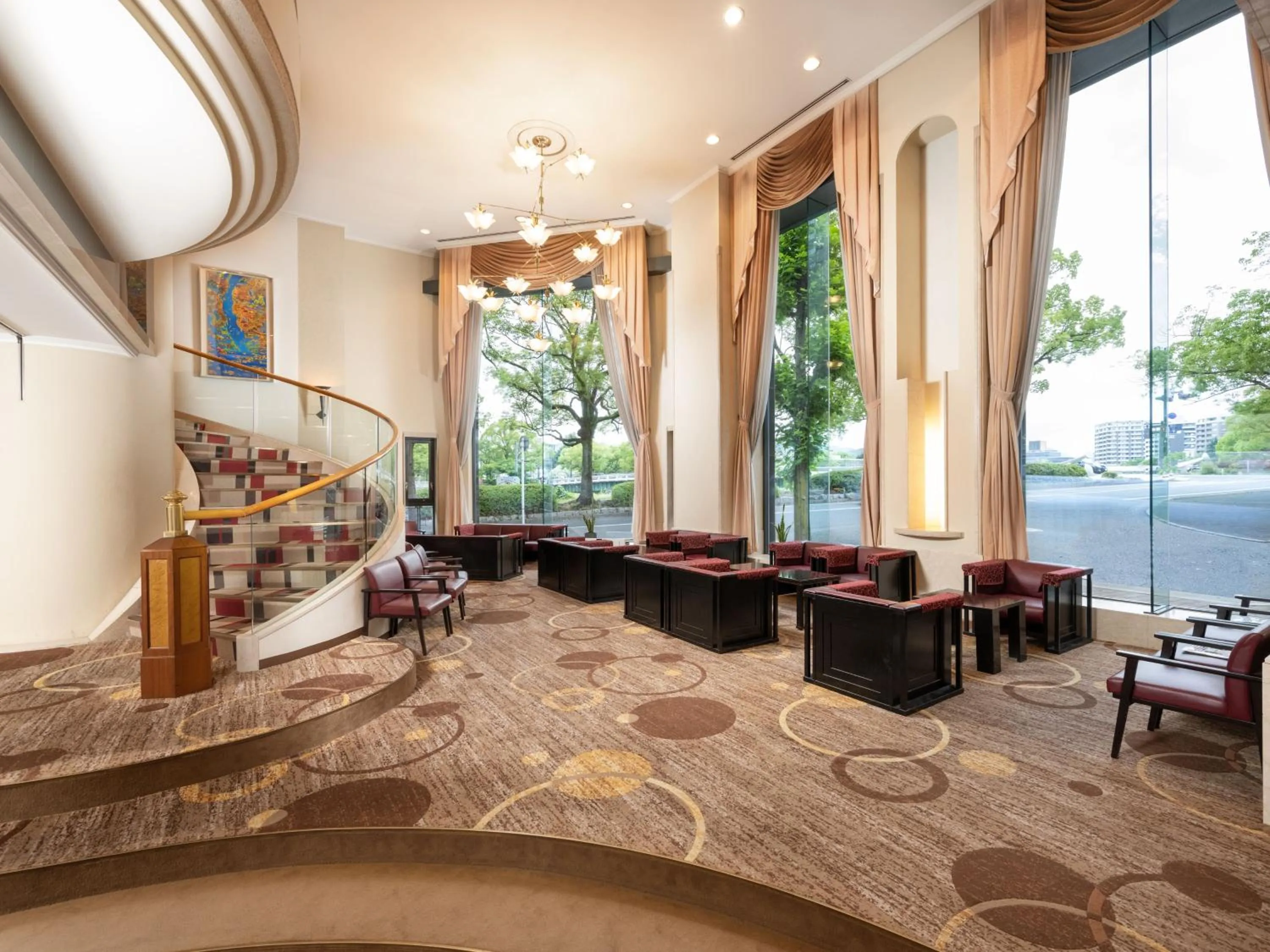 Lounge or bar in HOTEL MYSTAYS Hiroshima Peace Park