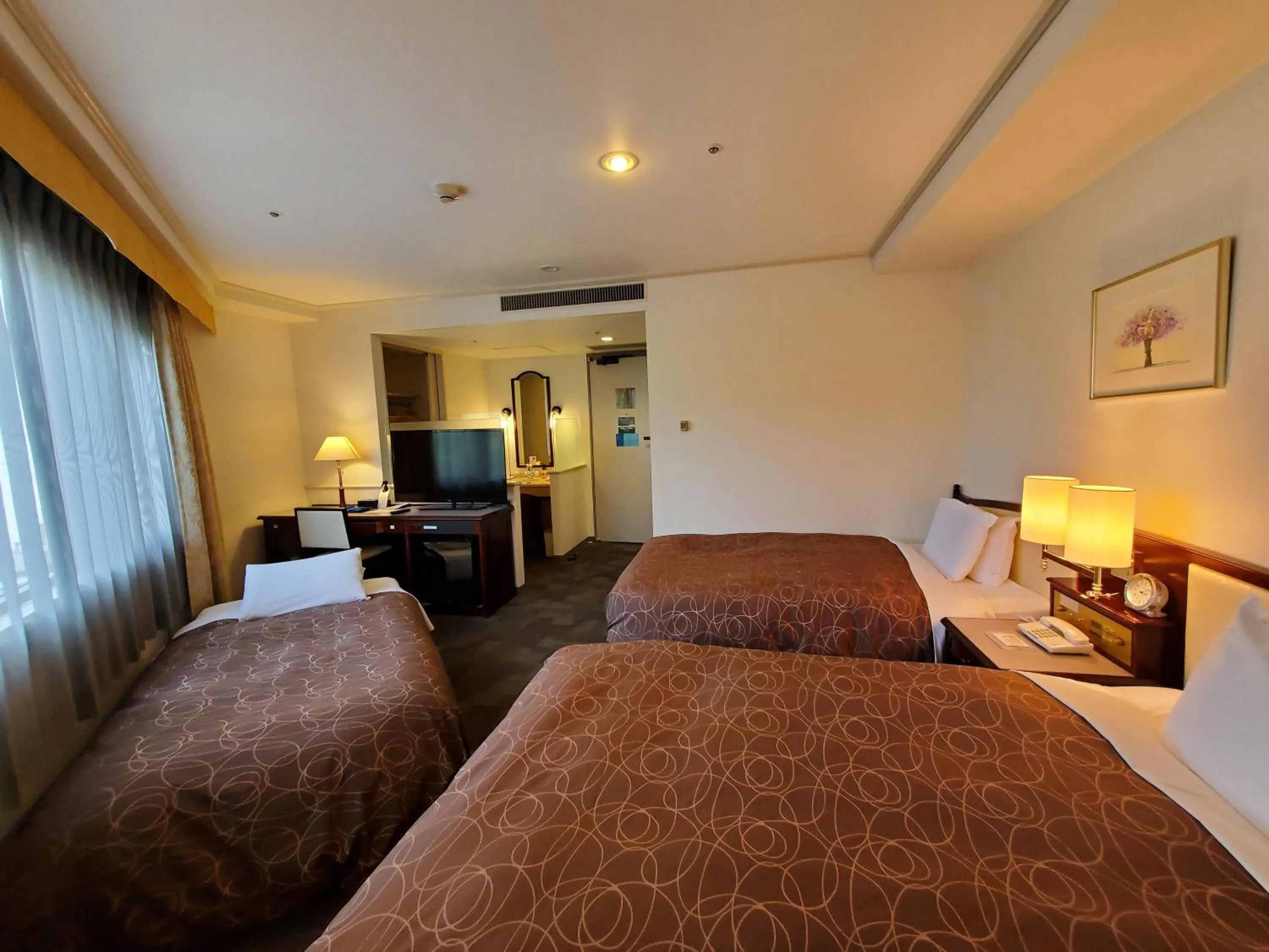 Photo of the whole room, Bed in Sotetsu Grand Fresa Hiroshima