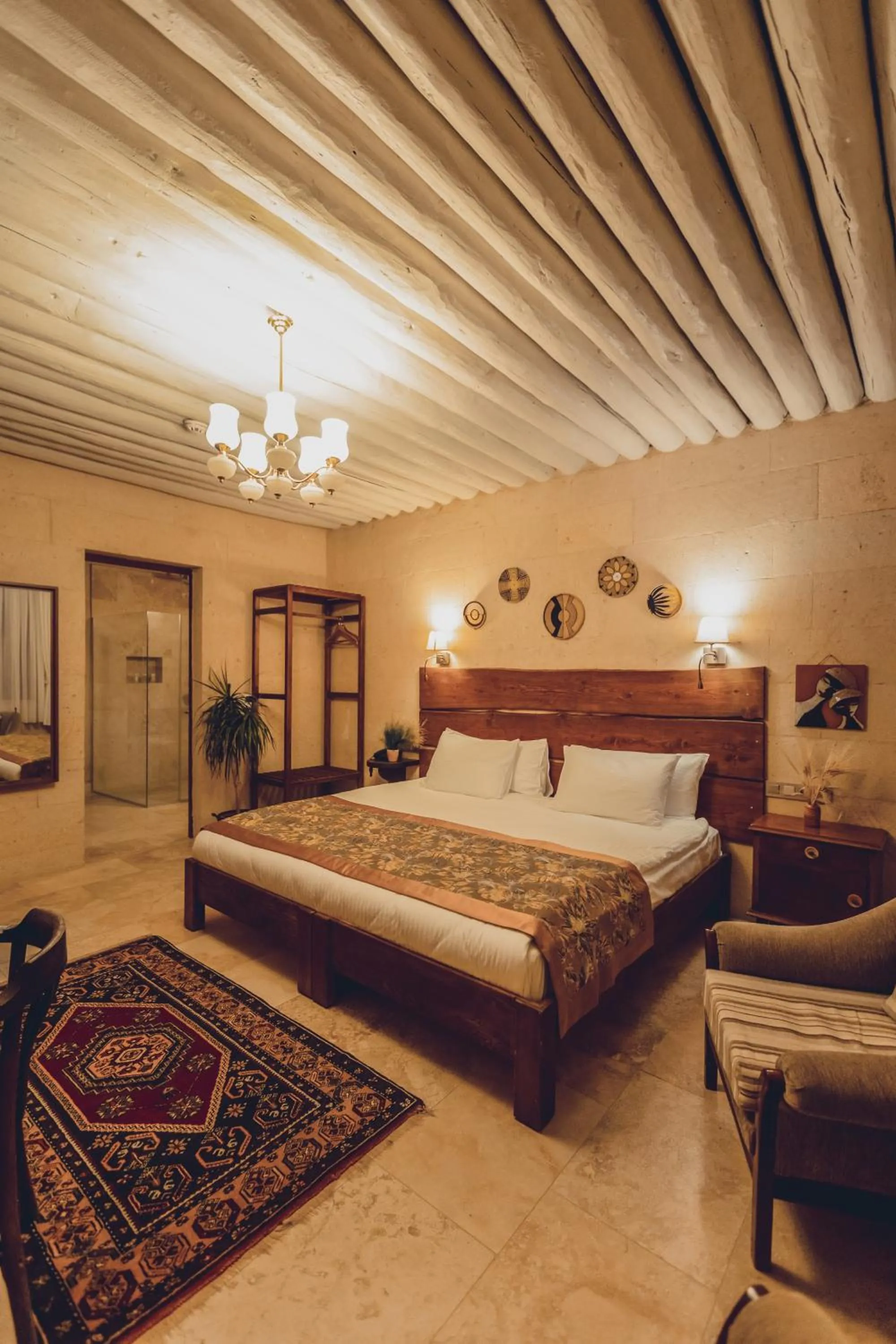 Photo of the whole room, Bed in Peristyle Cave Cappadocia- Special Class