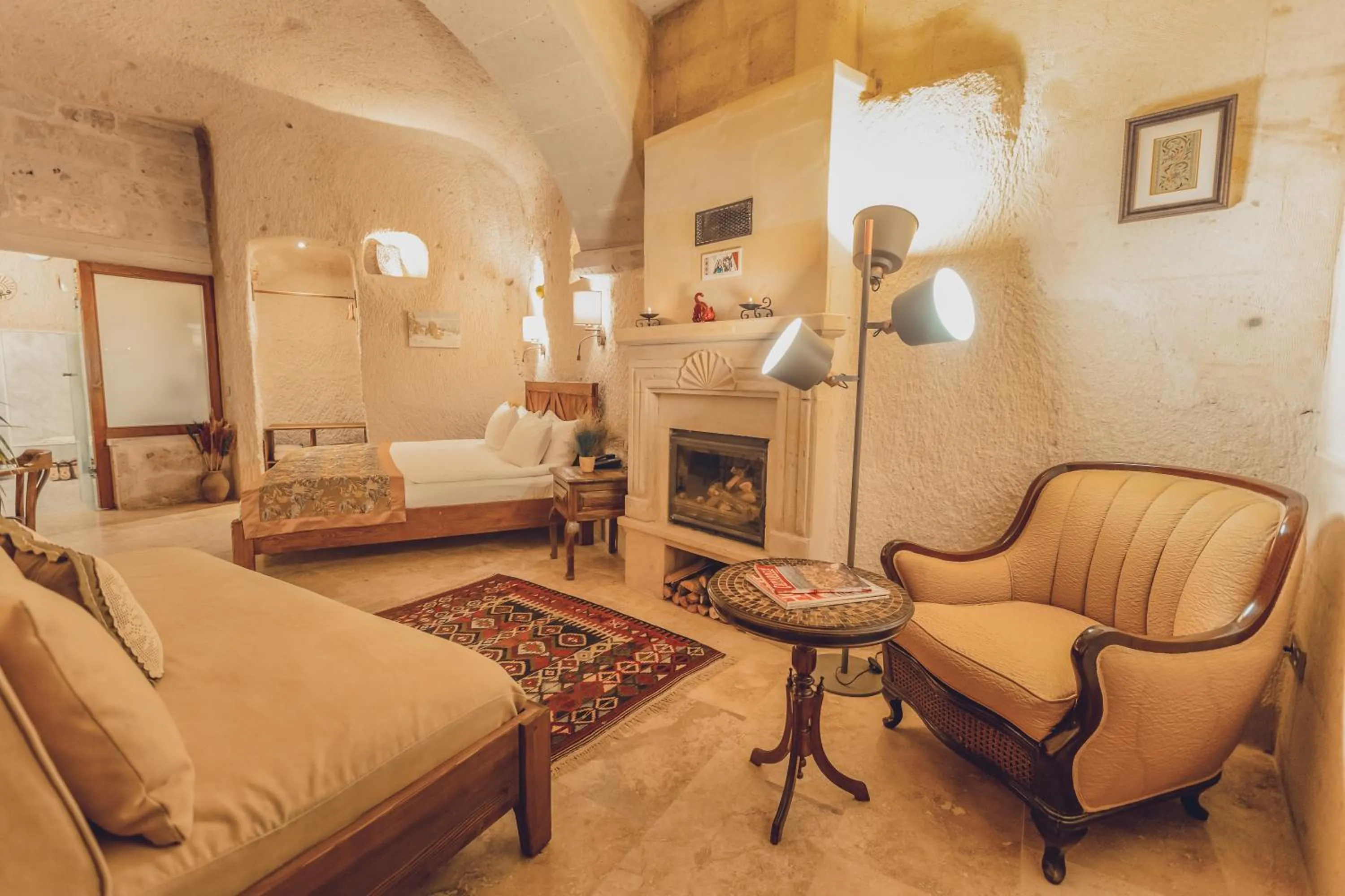 Photo of the whole room, Bed in Peristyle Cave Cappadocia- Special Class