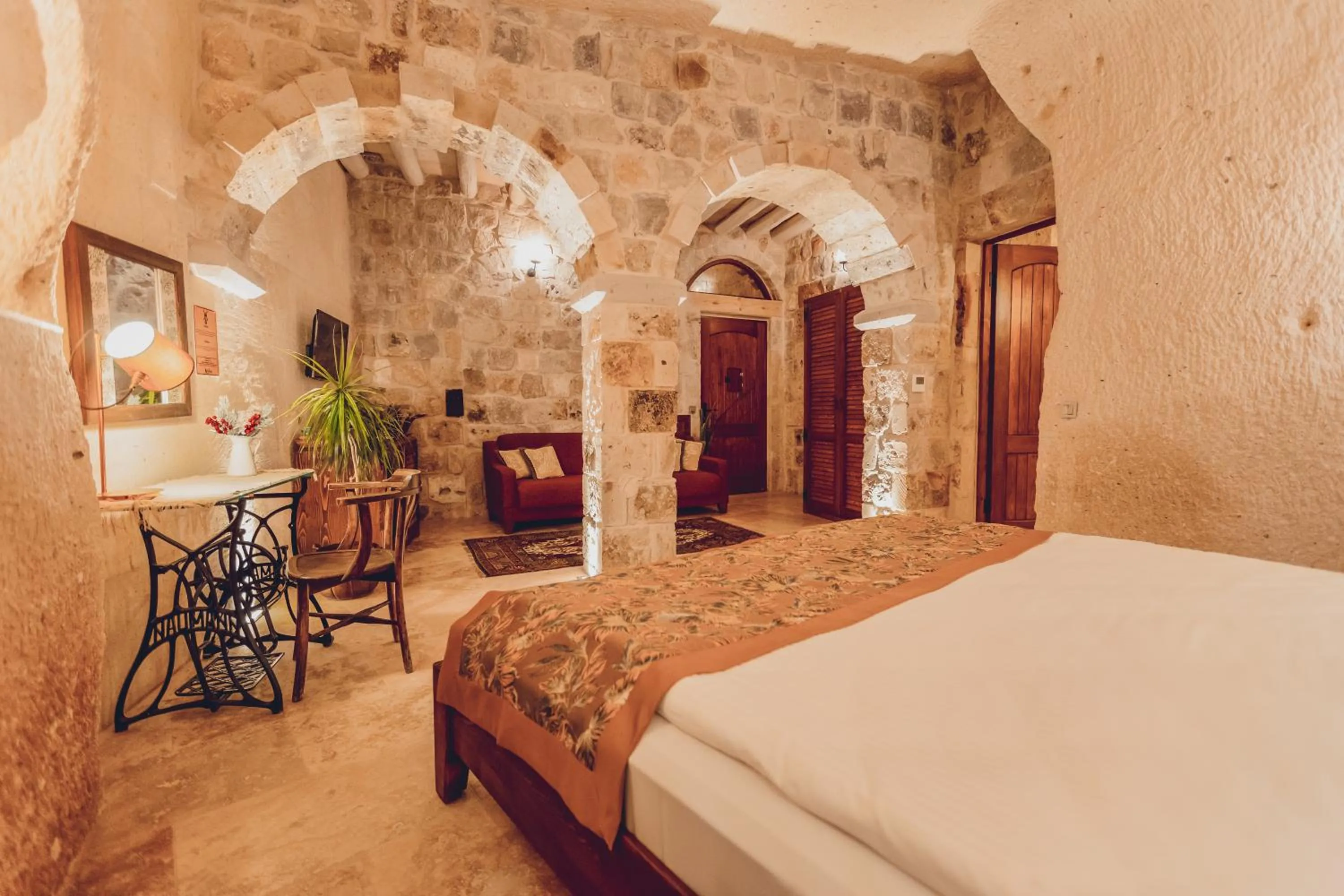 Photo of the whole room, Bed in Peristyle Cave Cappadocia- Special Class