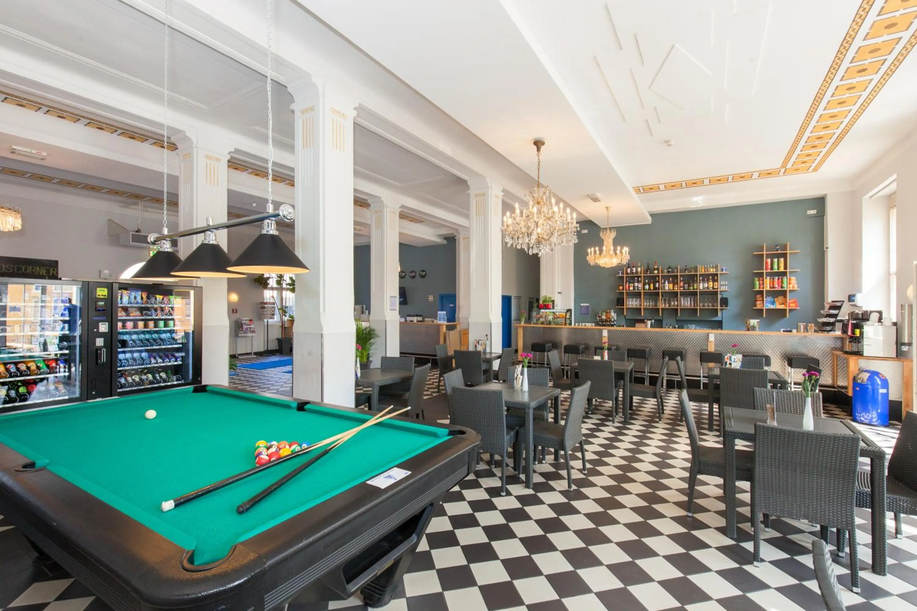 Lobby or reception in a&o Leipzig Hauptbahnhof