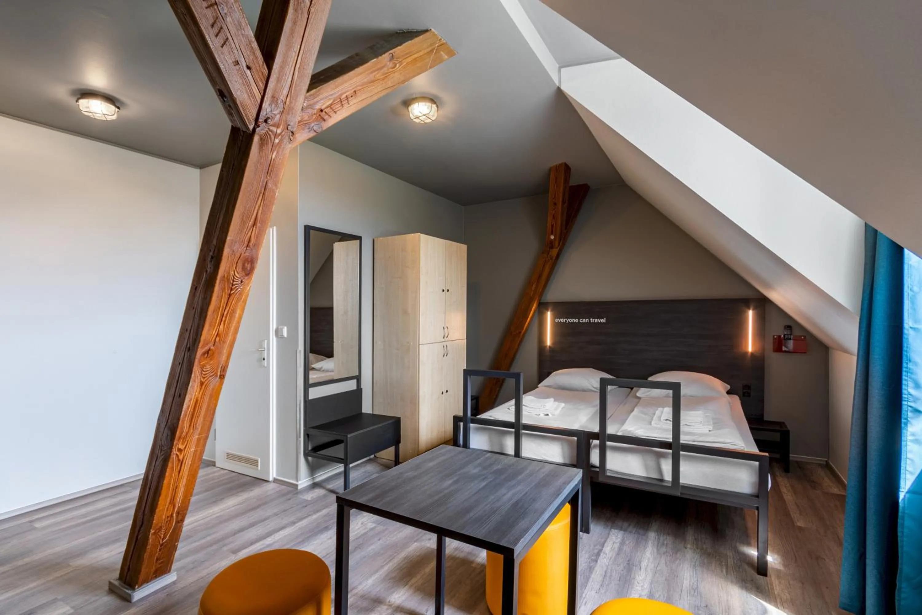 Photo of the whole room, Bed in a&o Leipzig Hauptbahnhof