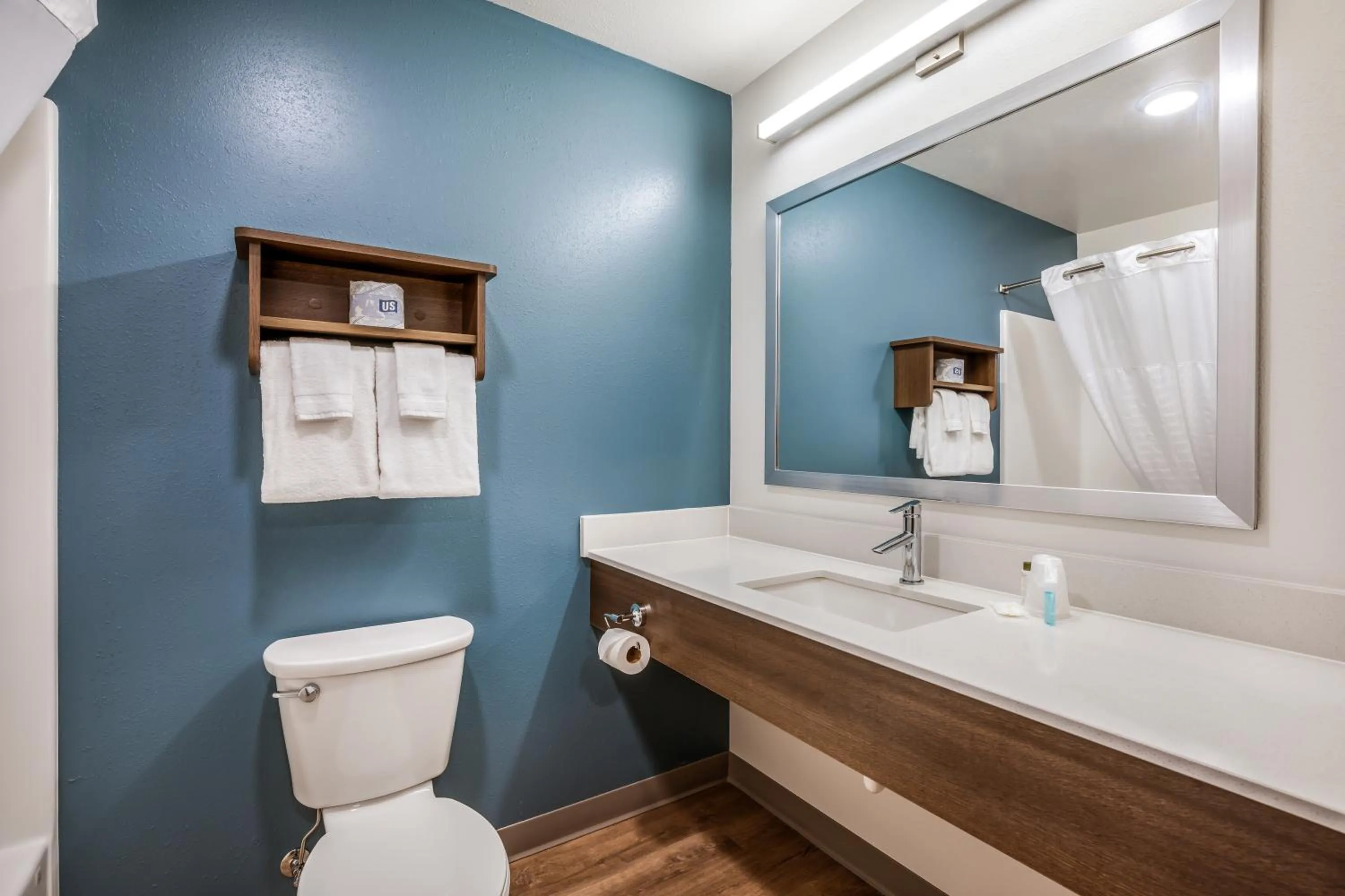 Bathroom in WoodSpring Suites Gurnee - Chicago