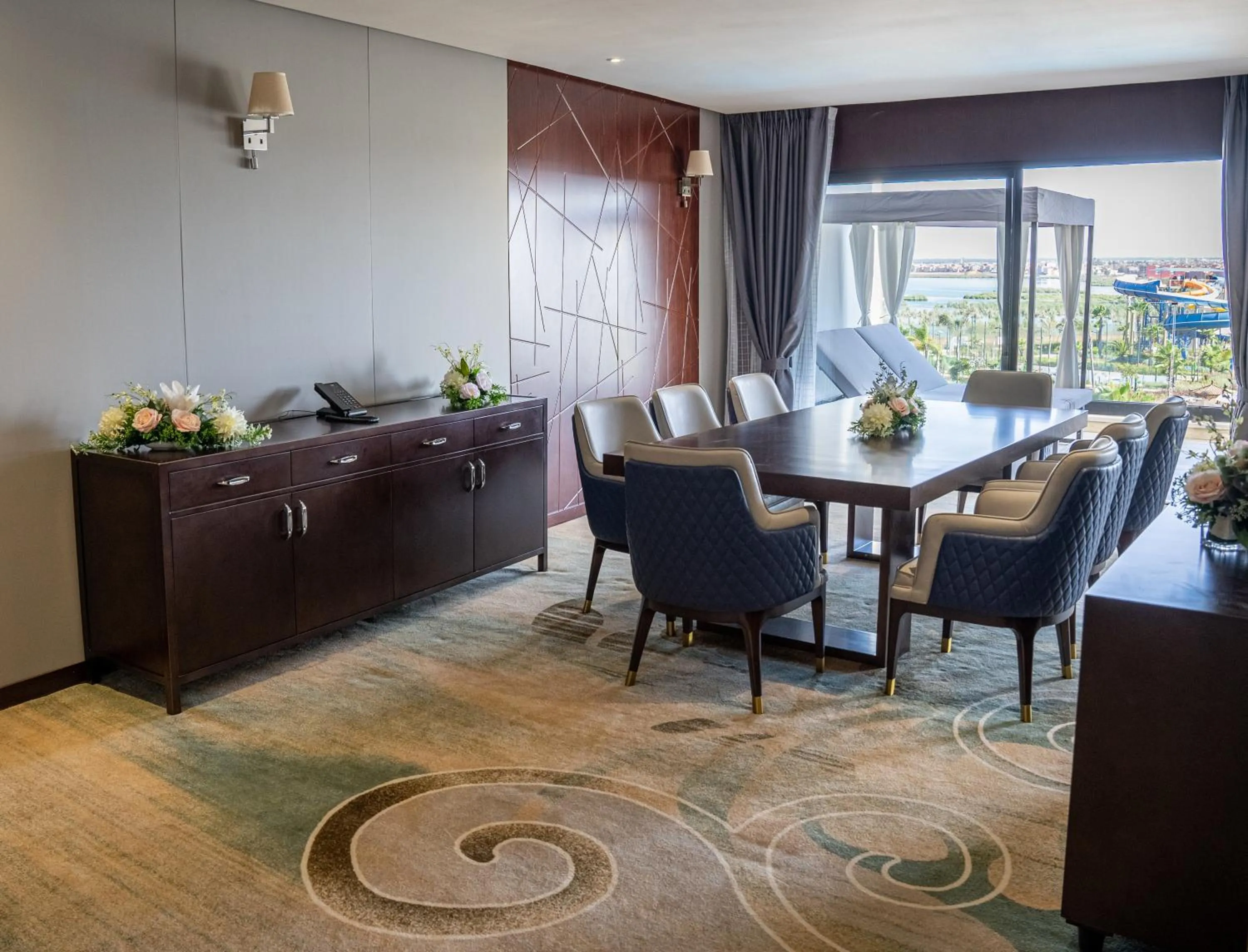 Dining area in Waves Aqua Resort