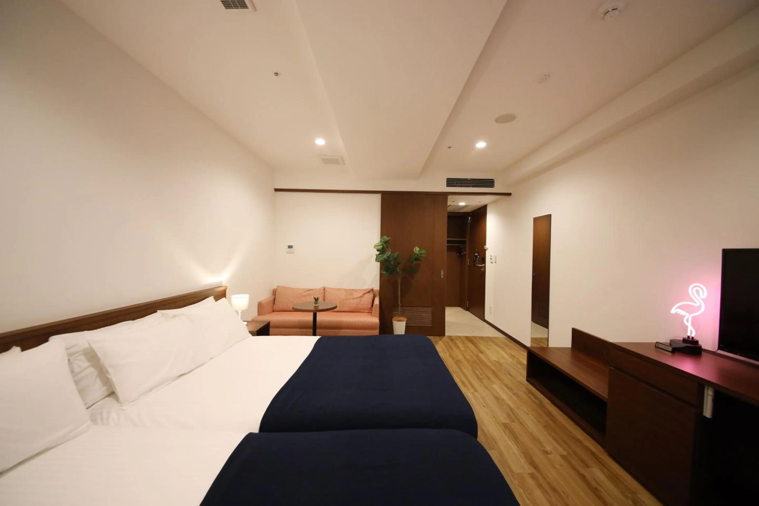 Photo of the whole room, Bed in ZONK HOTEL Hakata