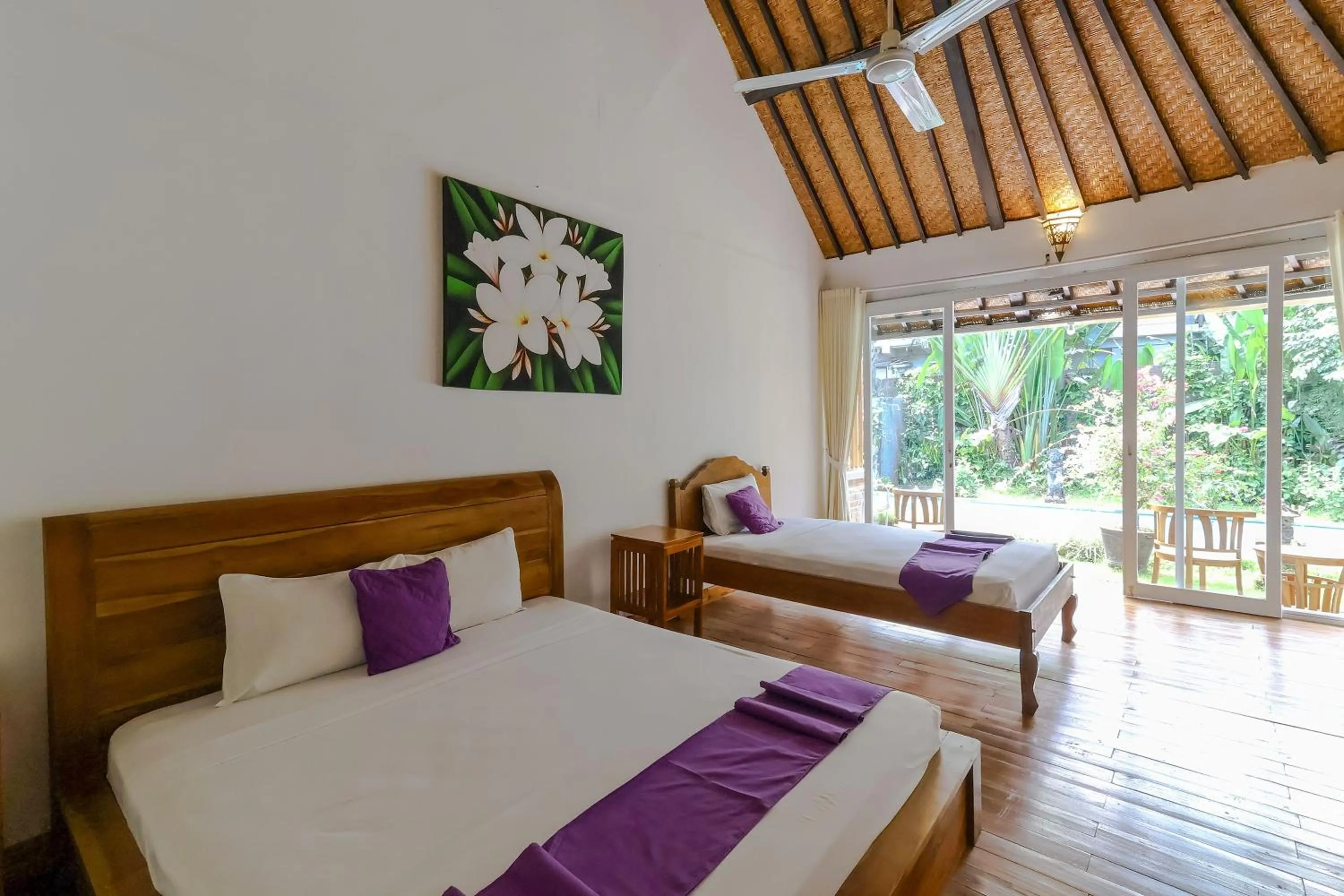 Bedroom, Bed in Taman Lituhayu Cottages Ubud