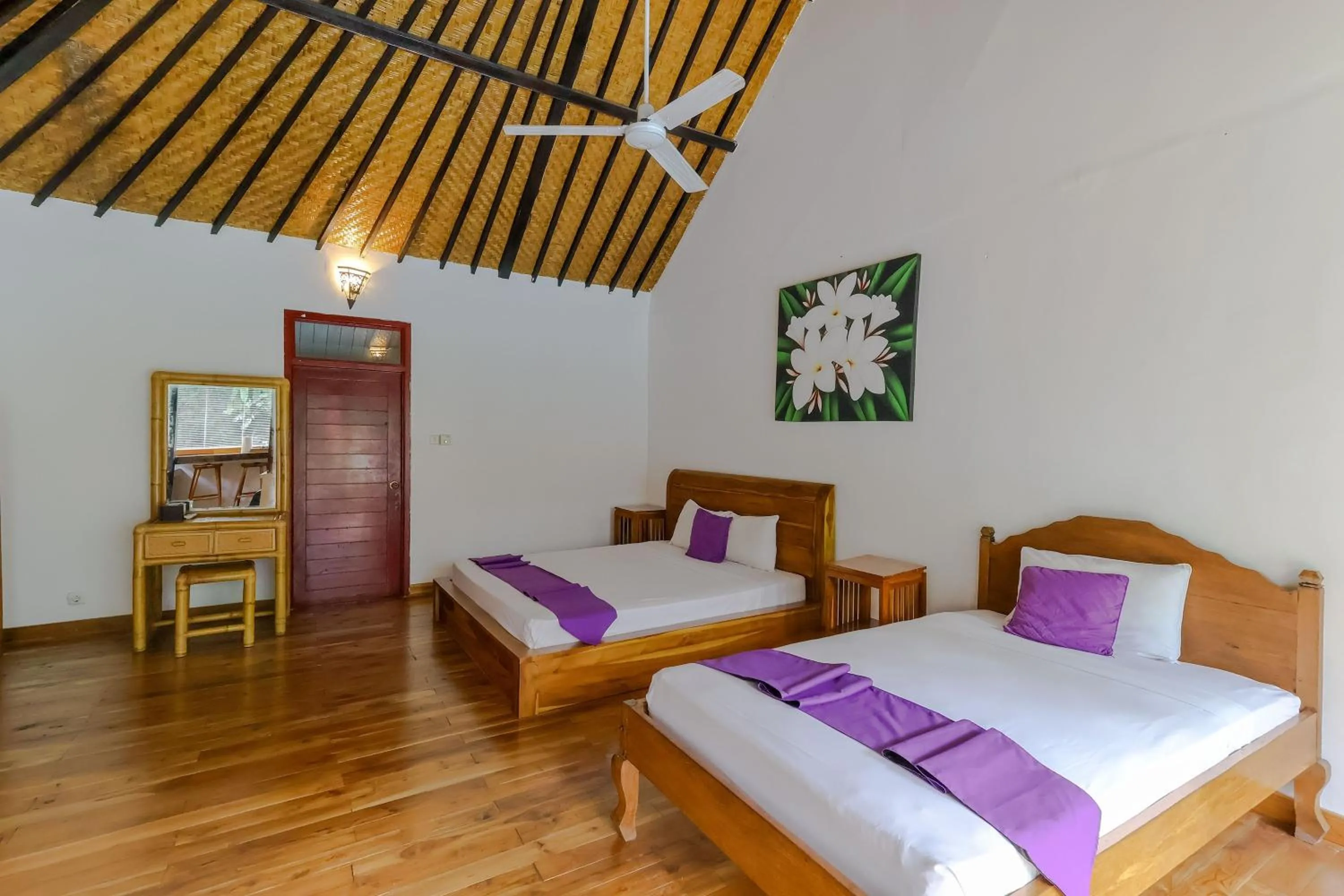 Bedroom, Bed in Taman Lituhayu Cottages Ubud