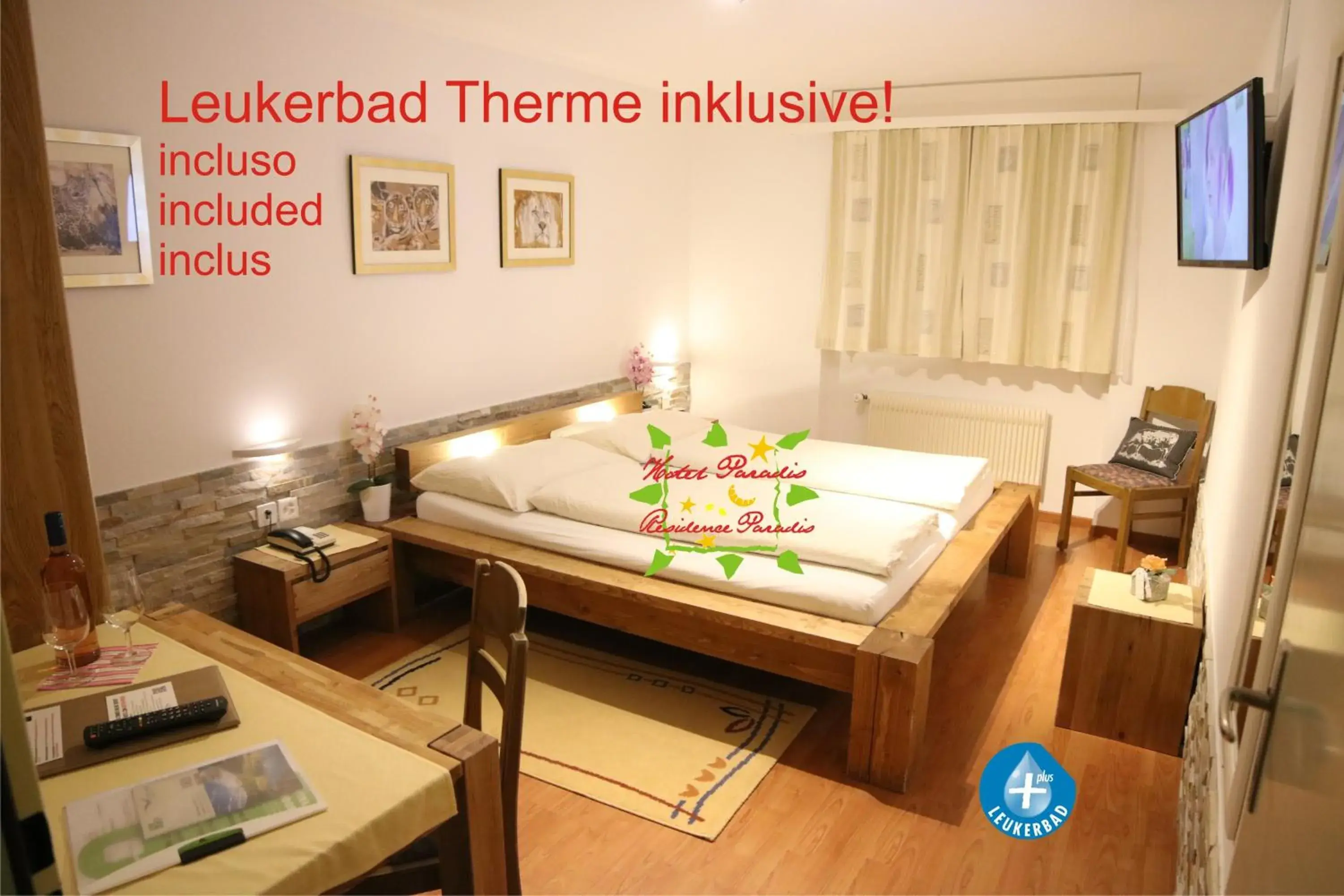 Double Room in Hotel Paradis-Leukerbad-Therme Double Room in Hotel Paradis-Leukerbad-Therme