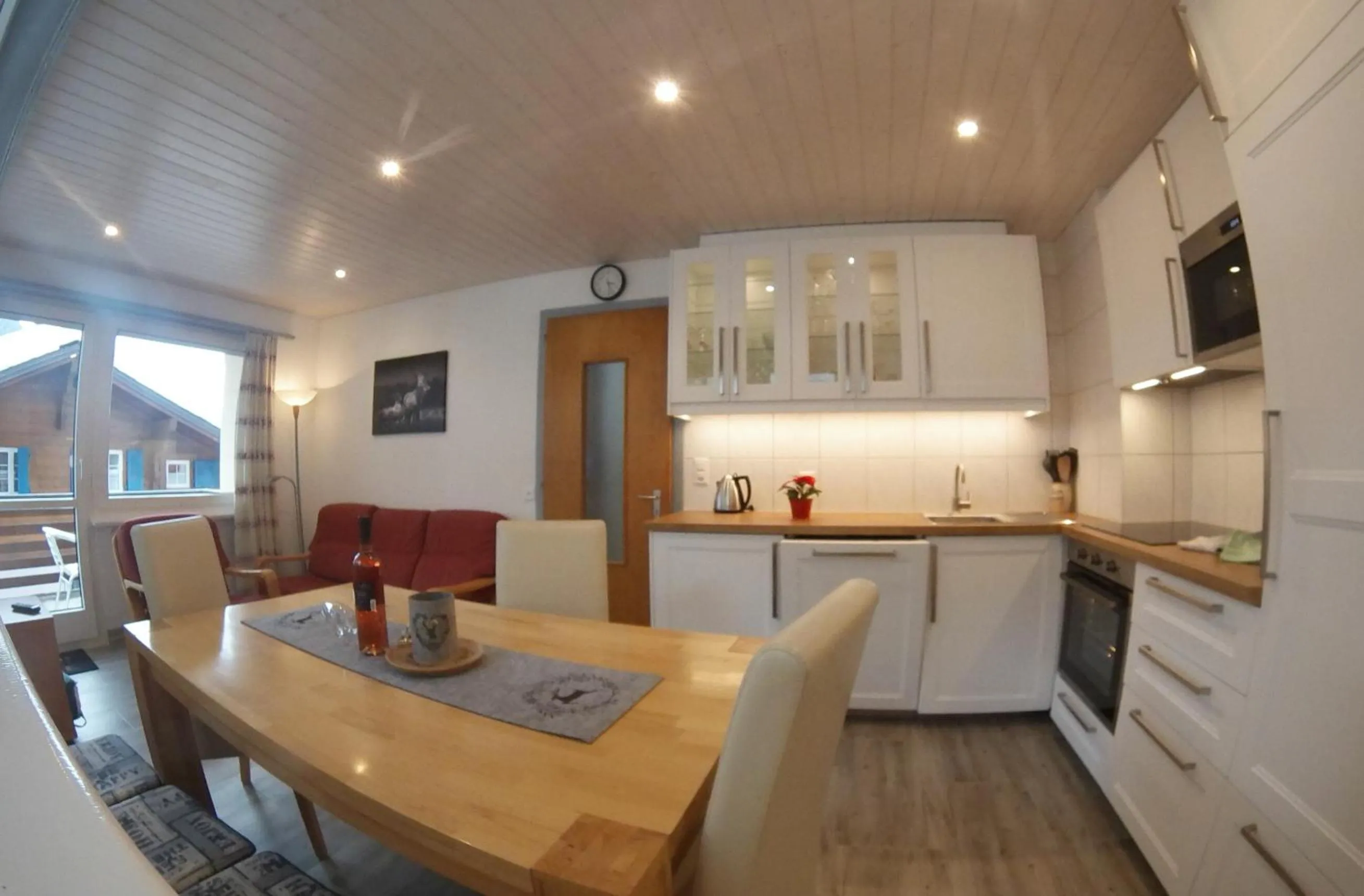 Kitchen or kitchenette in Hotel Paradis-Leukerbad-Therme