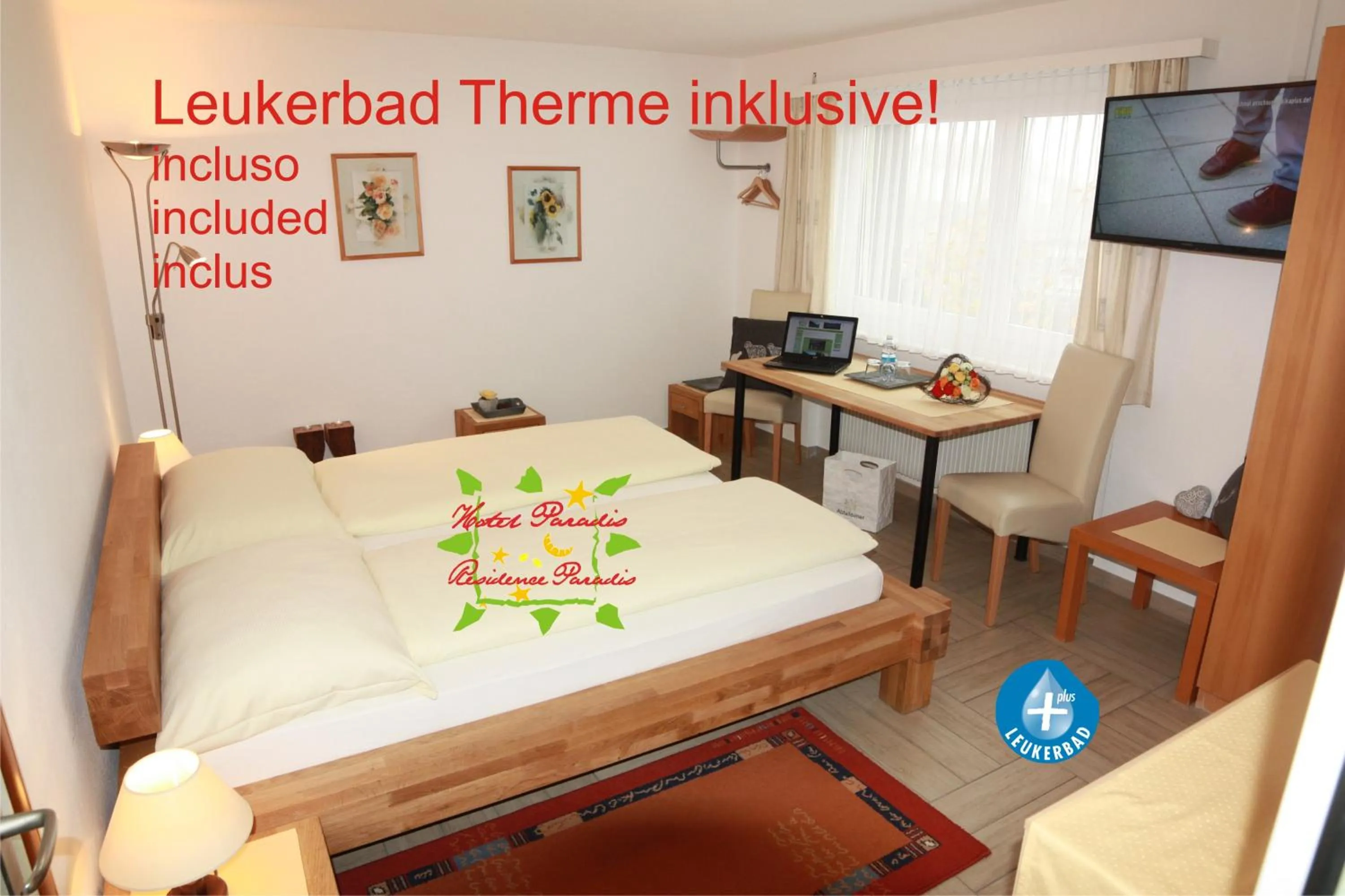 Bedroom in Hotel Paradis-Leukerbad-Therme