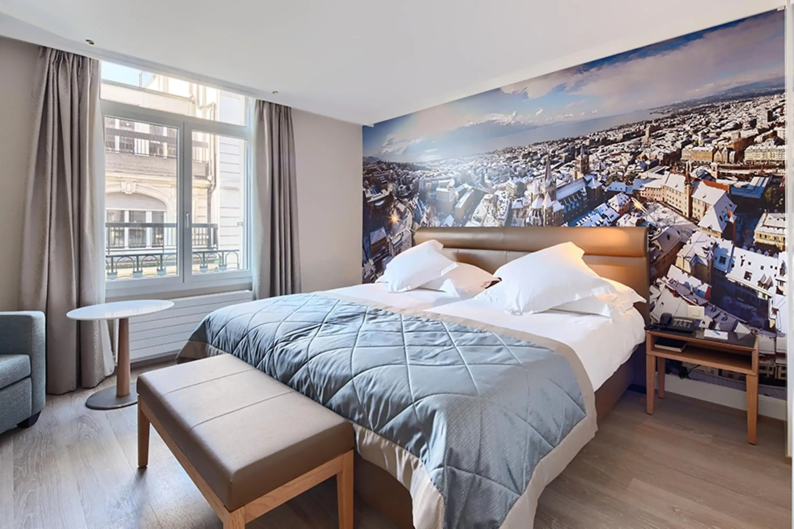 Double Room in Hôtel de la Paix Lausanne Double Room in Hôtel de la Paix Lausanne