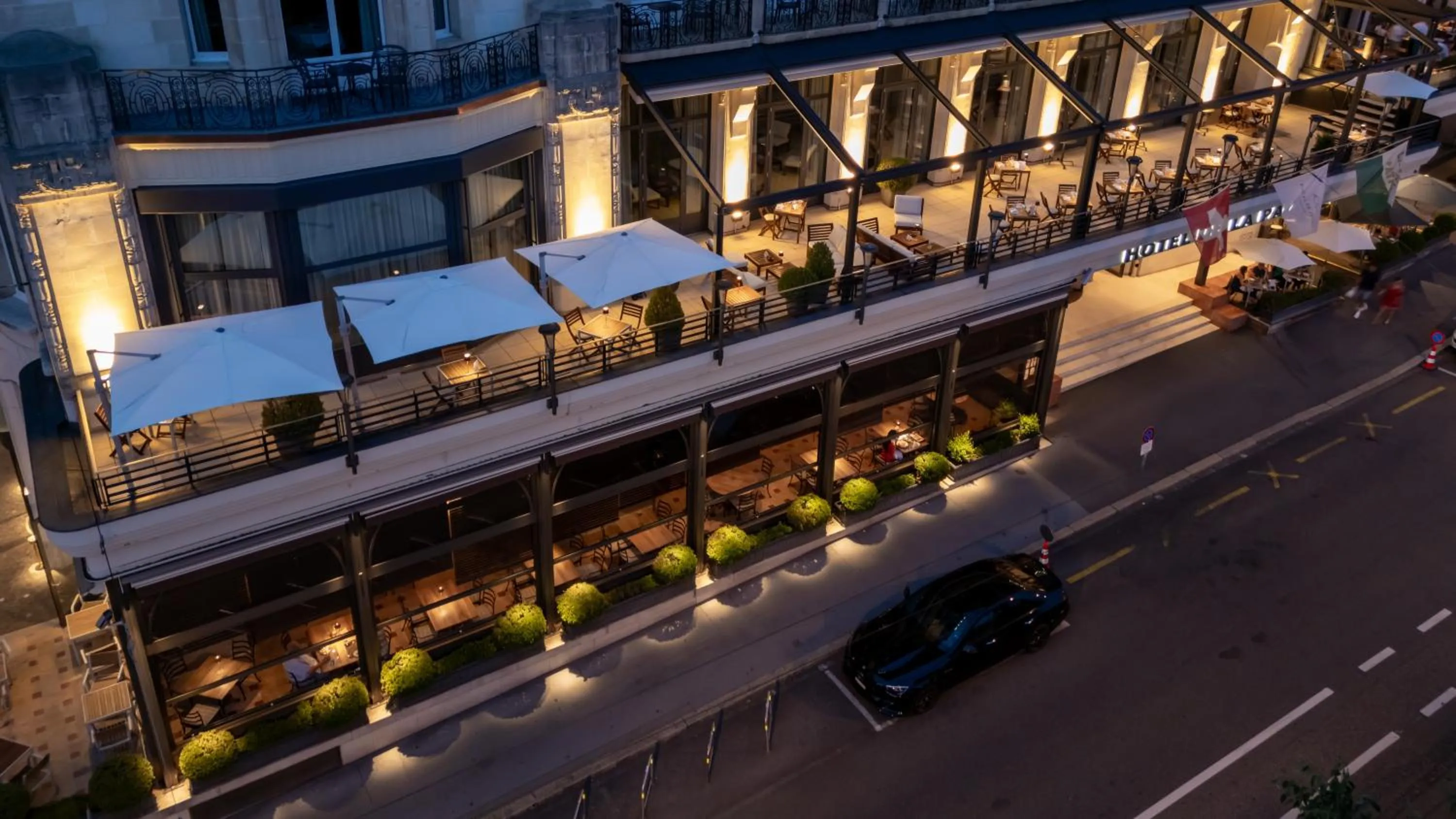 Patio in Hôtel de la Paix Lausanne