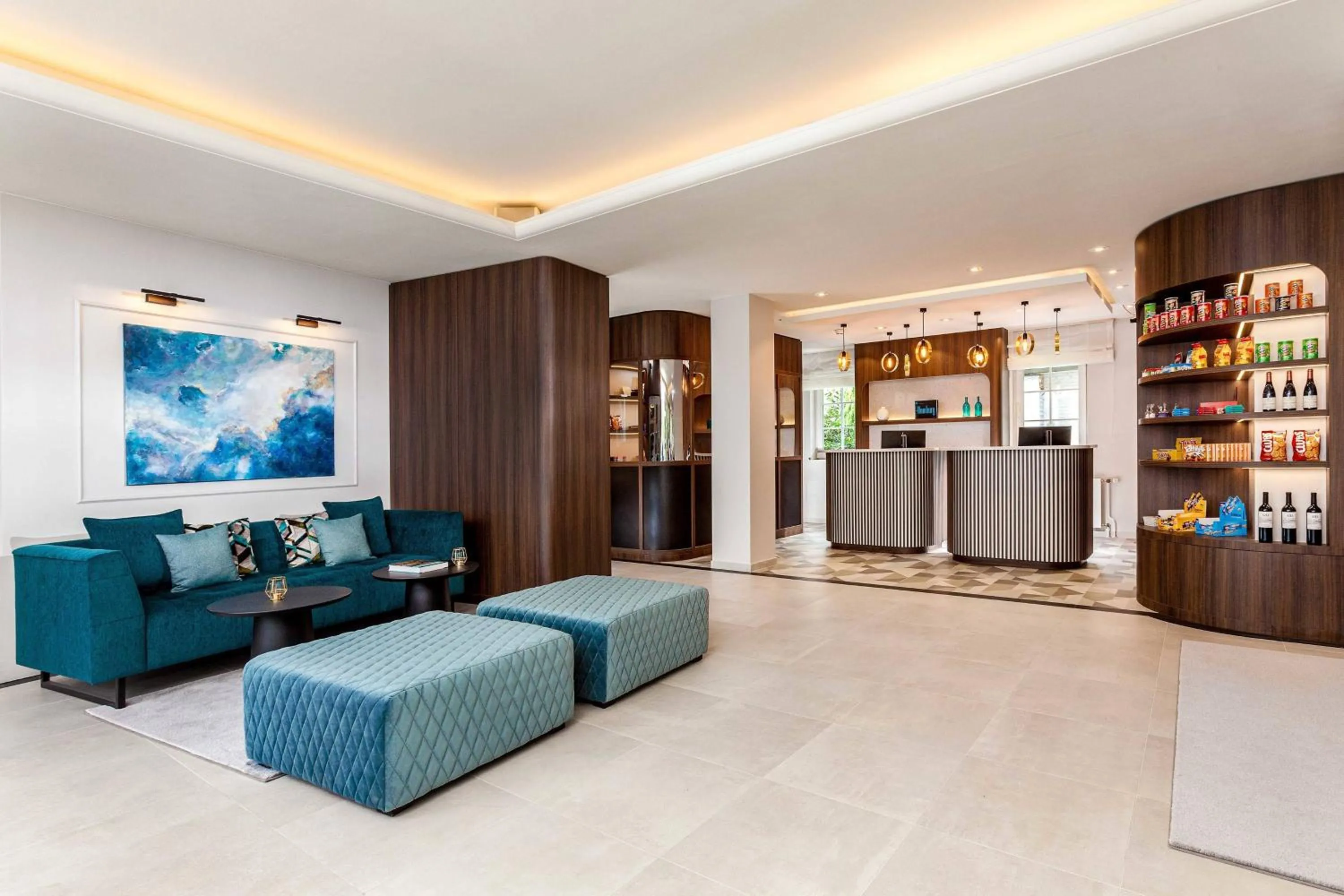 Lobby or reception in Courtyard by Marriott Hamburg Airport