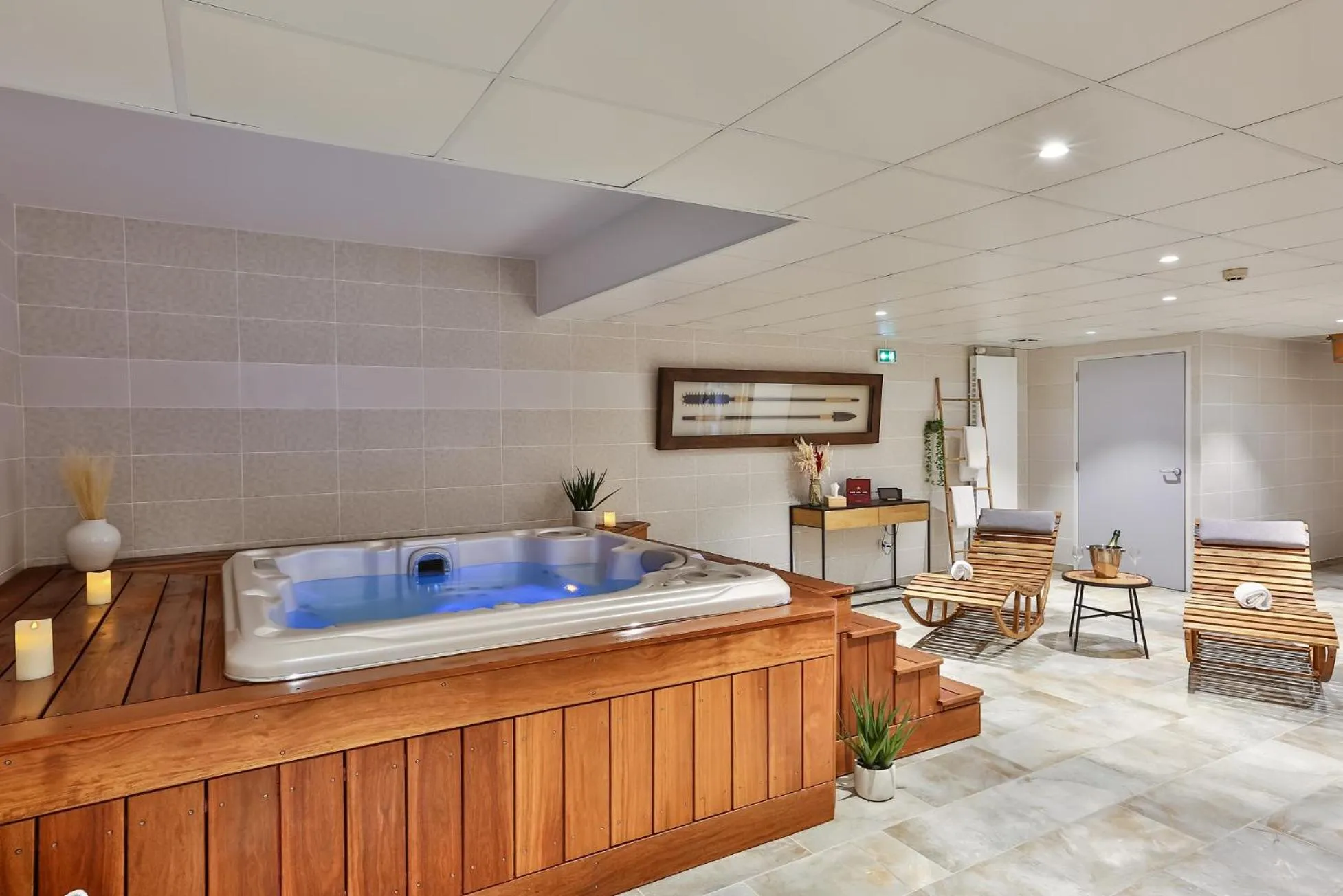 Sauna in Hôtel & Spa FACE À LA MER