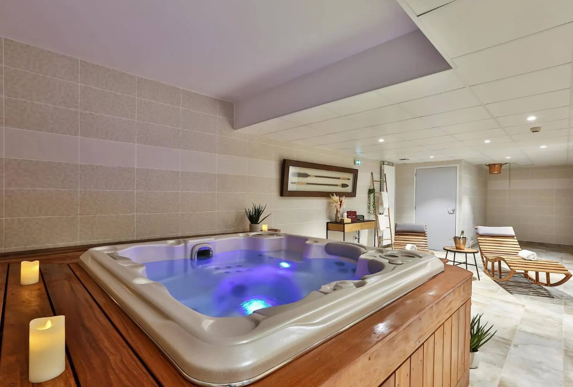 Sauna in Hôtel & Spa FACE À LA MER