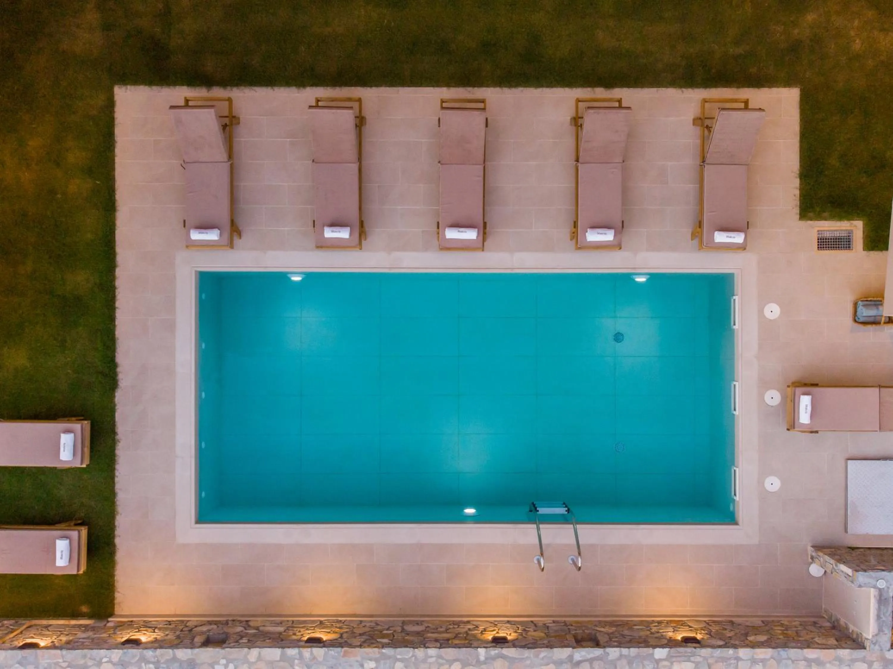 Pool view in Makris Luxury Rooms