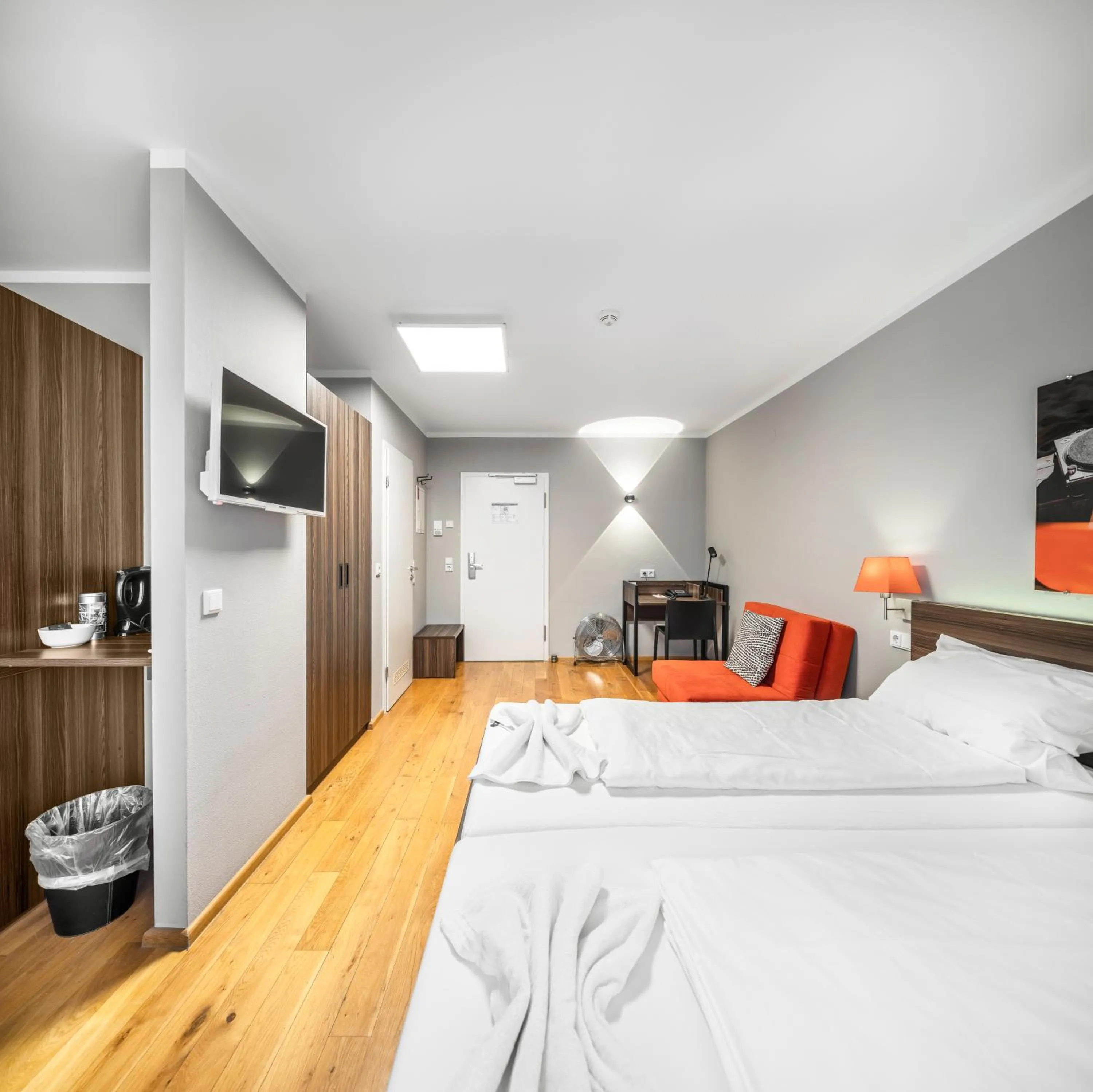 Coffee/tea facilities, Bed in BoardingWorld Heidelberg