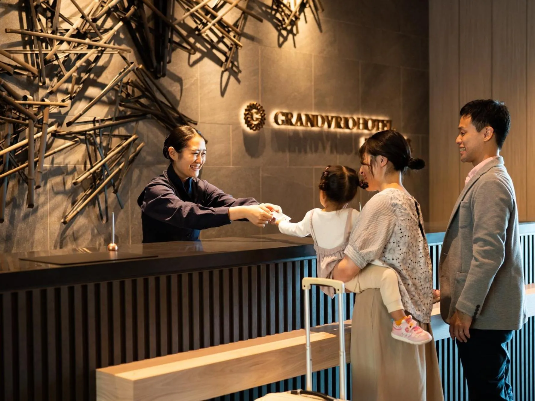 Lobby or reception in Grandvrio Hotel Beppuwan Wakura - ROUTE INN HOTELS -