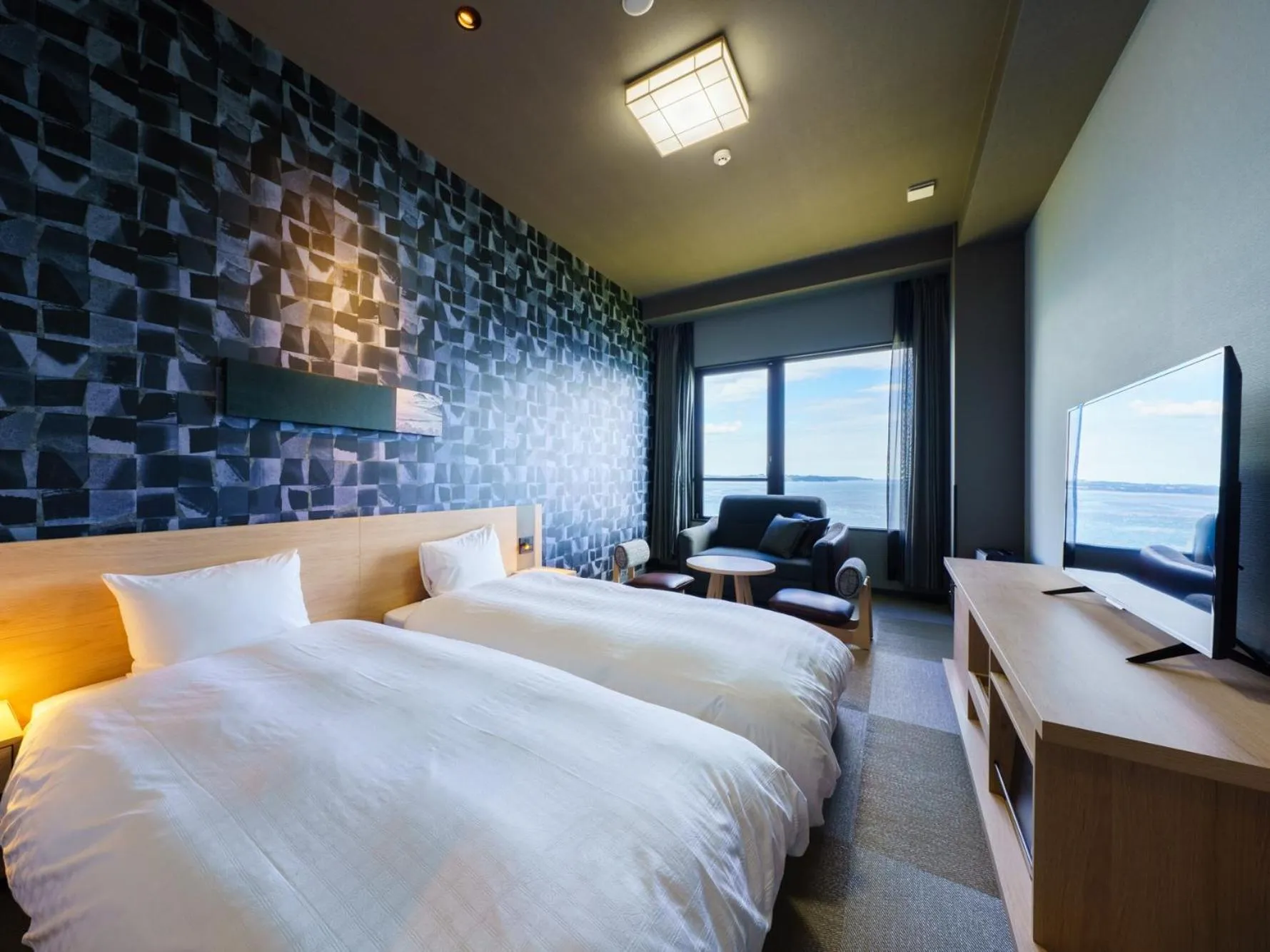 Bed in Grandvrio Hotel Beppuwan Wakura - ROUTE INN HOTELS -