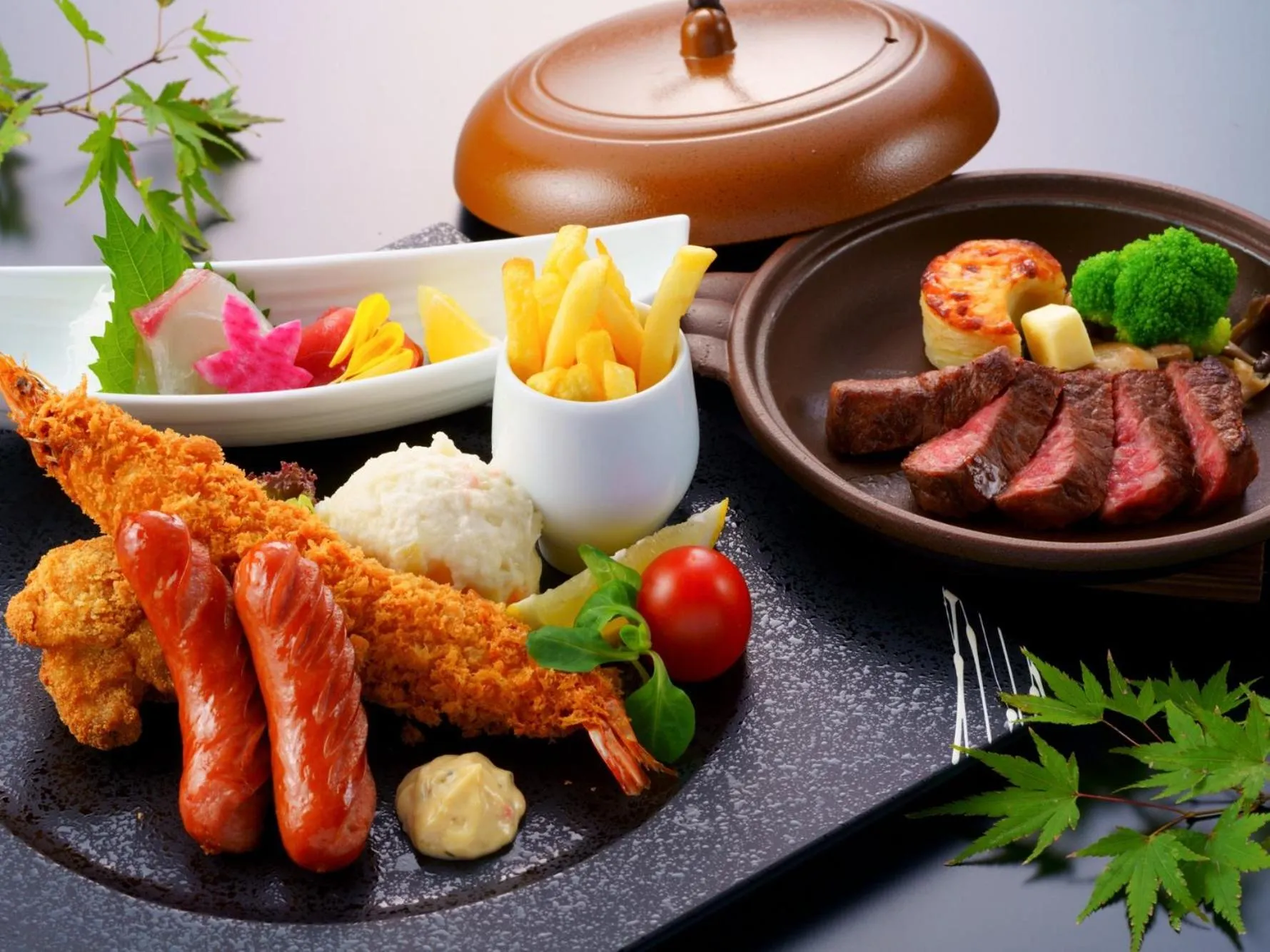 Dinner in Grandvrio Hotel Beppuwan Wakura - ROUTE INN HOTELS -