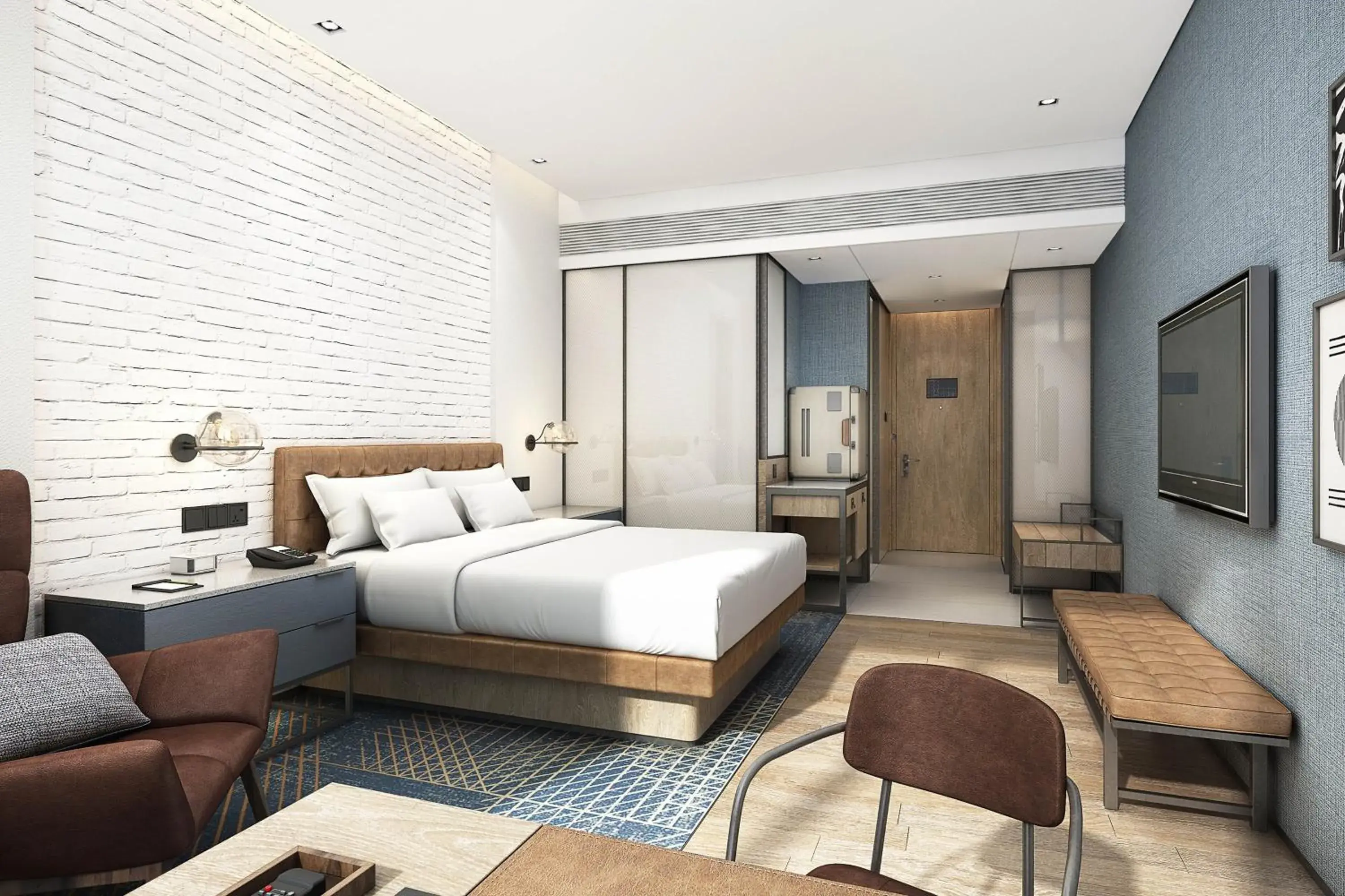 Premier King Room with Balcony and Mountain View in Four Points by Sheraton Qiandao Lake Premier King Room with Balcony and Mountain View in Four Points by Sheraton Qiandao Lake