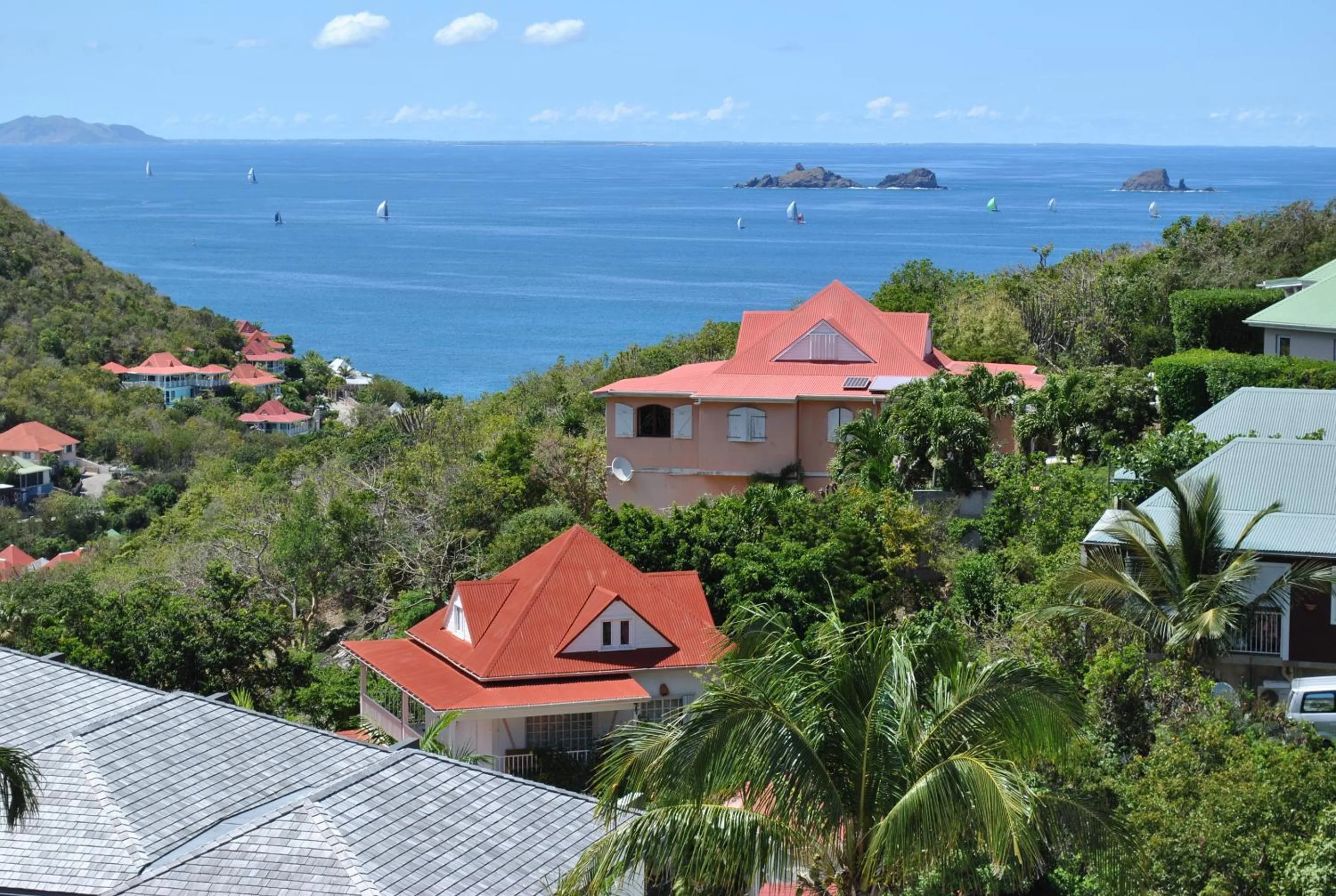 Garden view in Rêve de Saint Barth - Vue Mer - Piscine Chauffée & Jacuzzi
