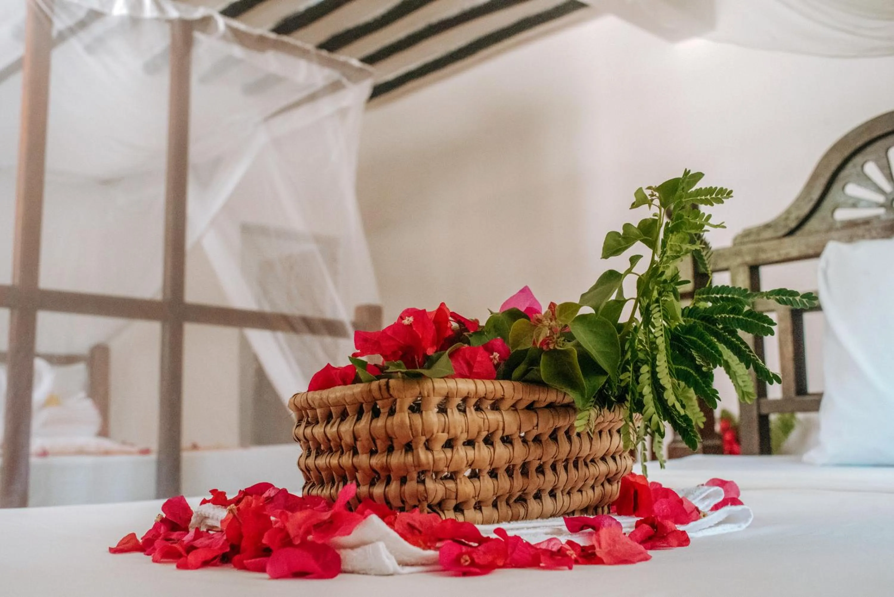 Decorative detail, Bed in Zanzibar Gem Beach Bungalows