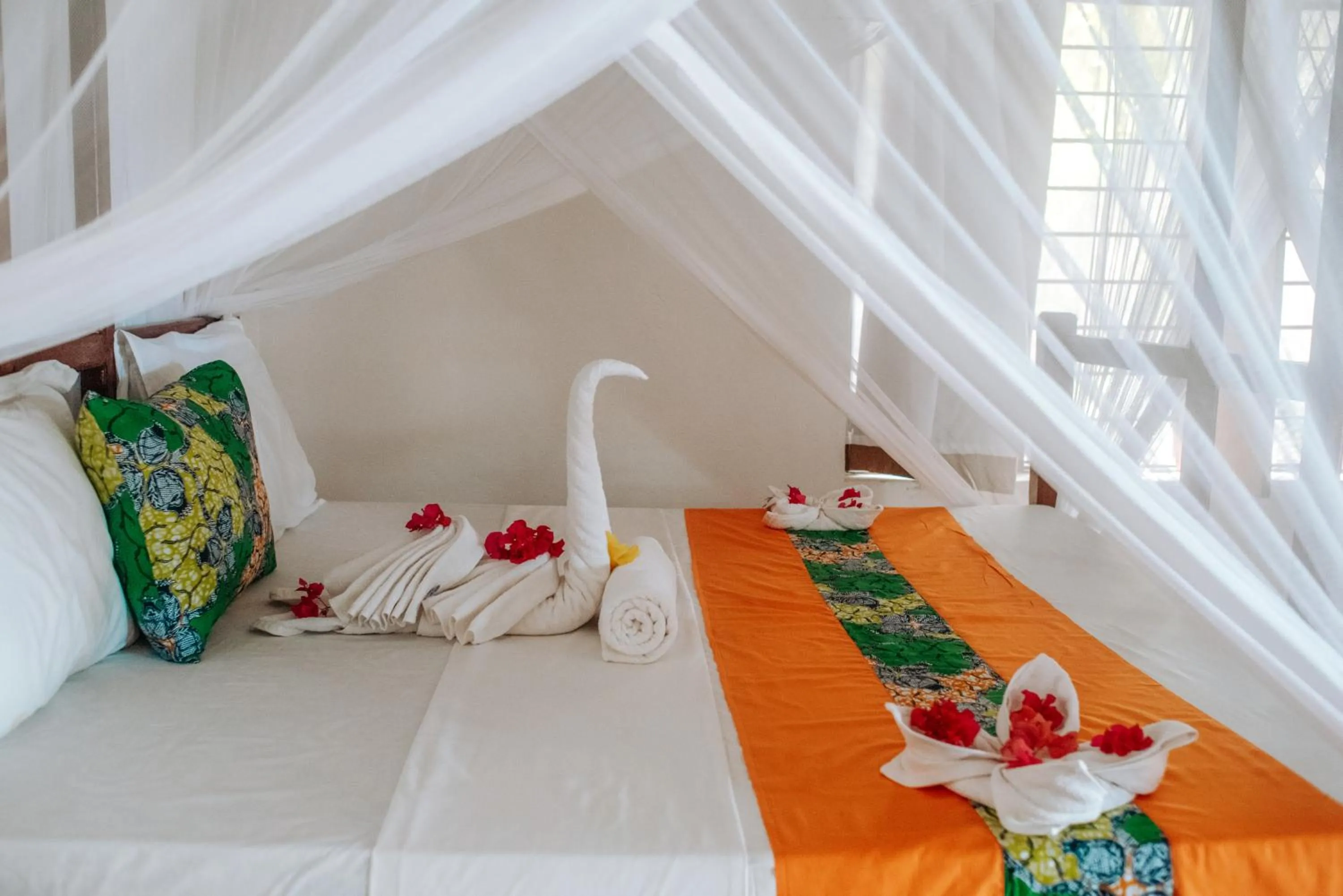 Bed in Zanzibar Gem Beach Bungalows