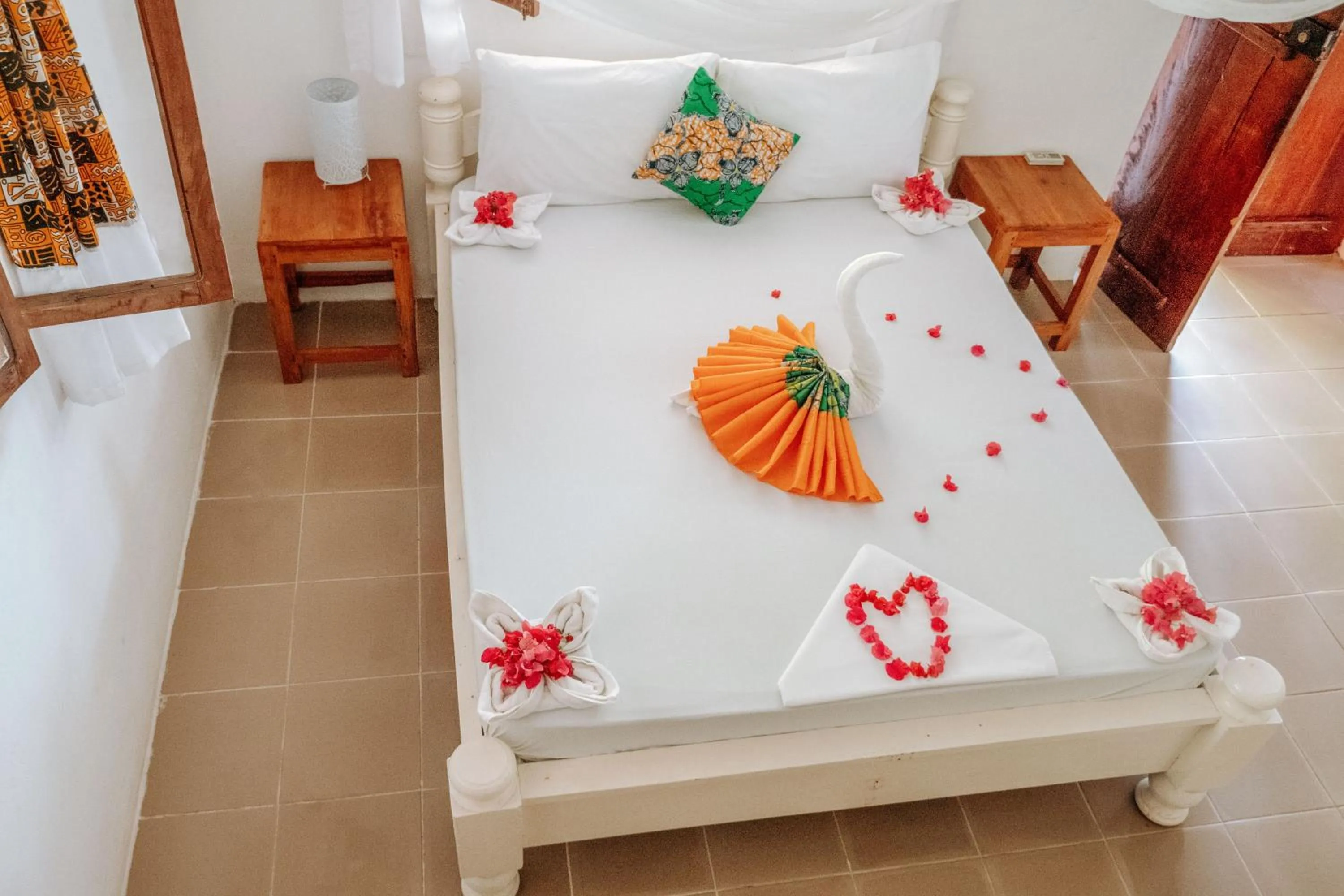 Bed in Zanzibar Gem Beach Bungalows