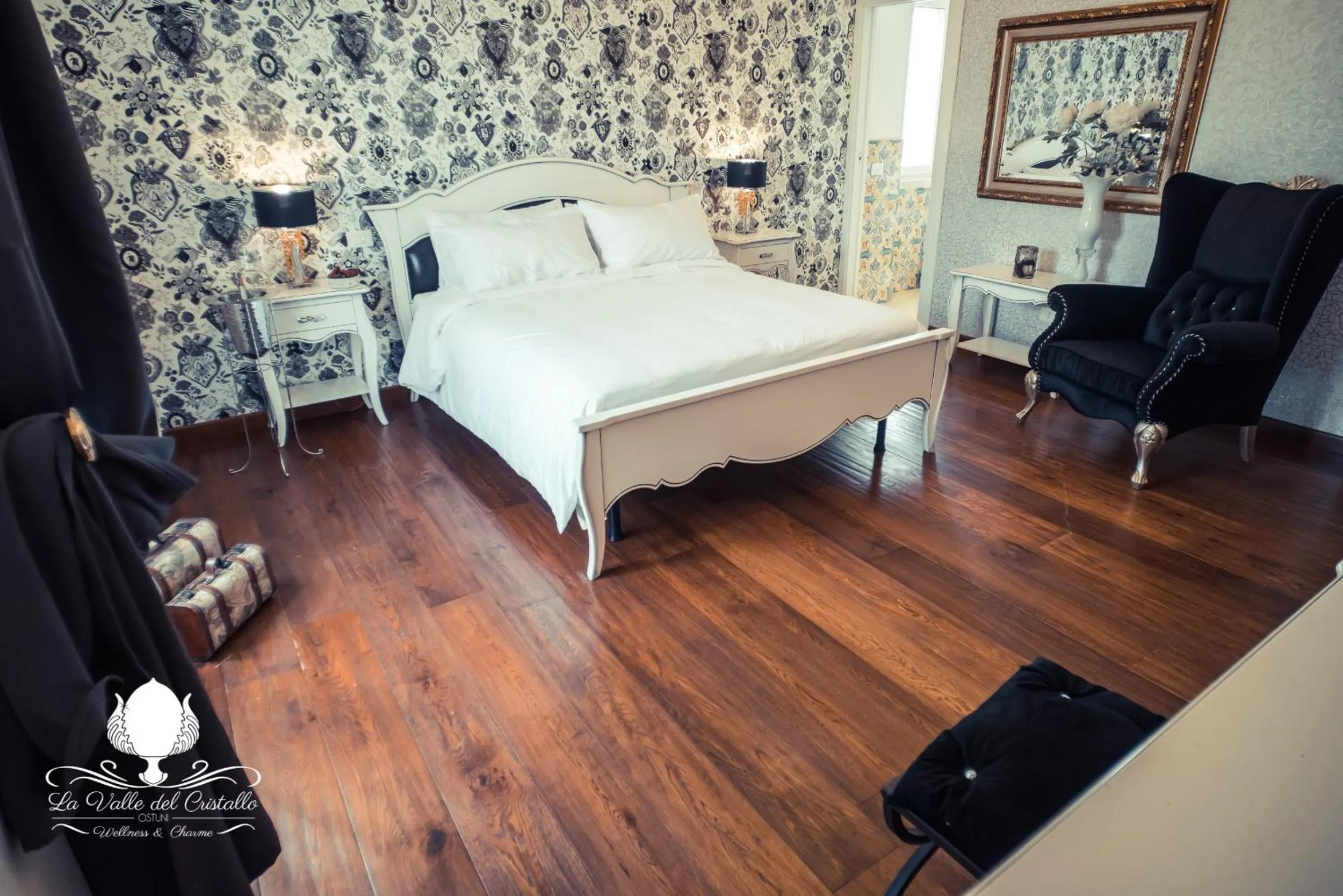 Bed in La Valle Del Cristallo Wellness & Charme