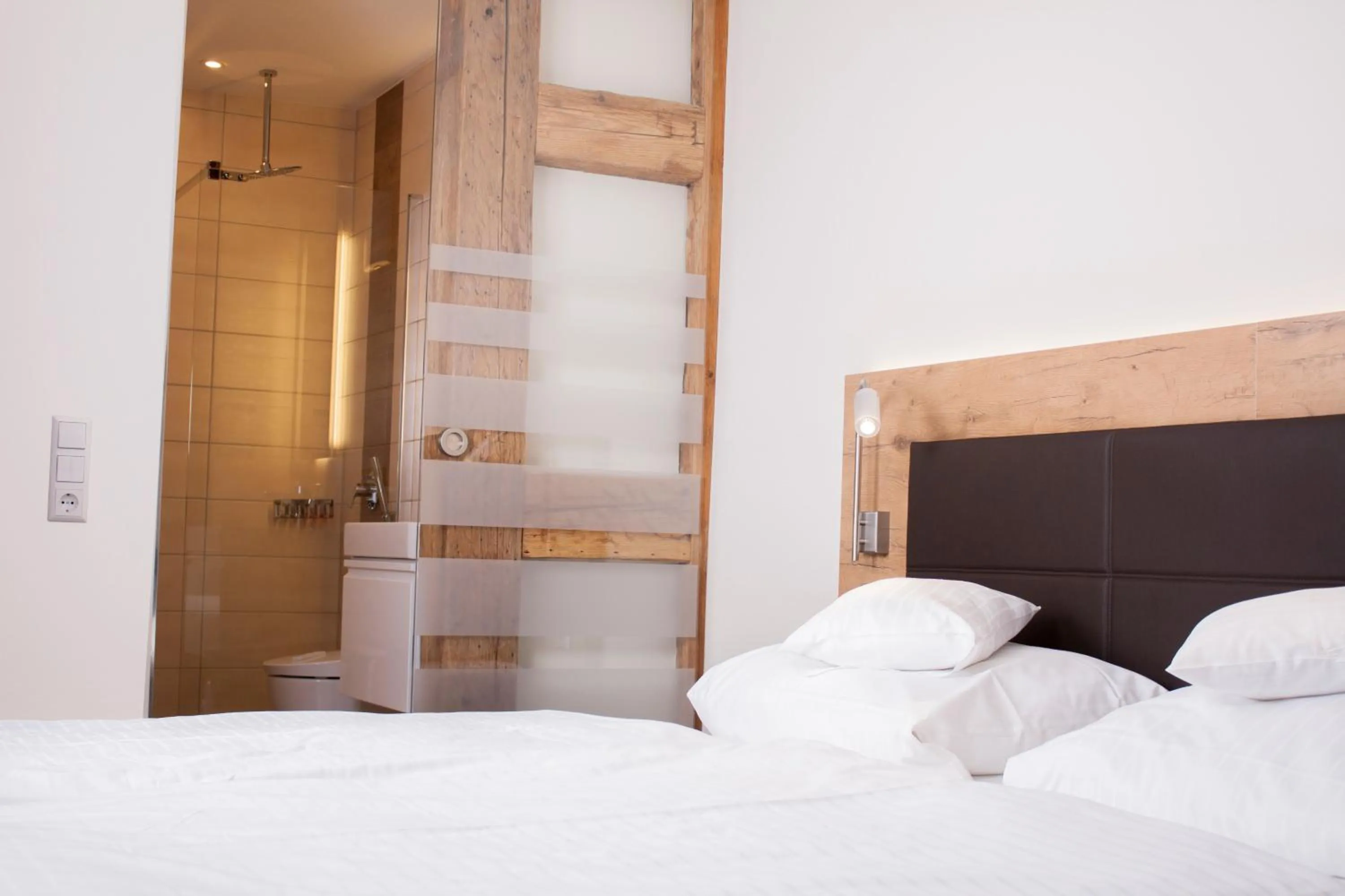 Bedroom, Bed in Gasthof Landhotel Hirsch