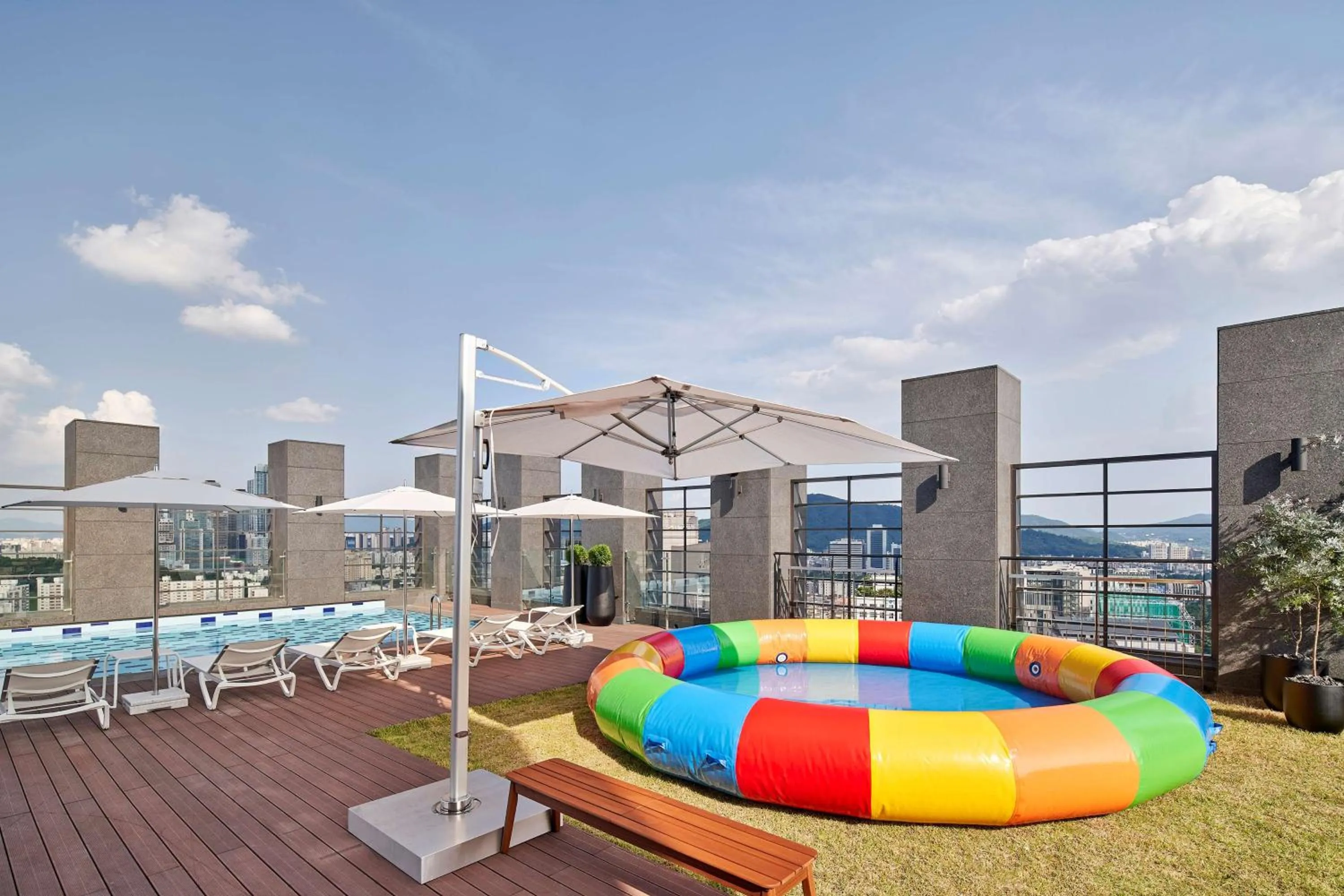 Pool view in Hilton Garden Inn Seoul Gangnam