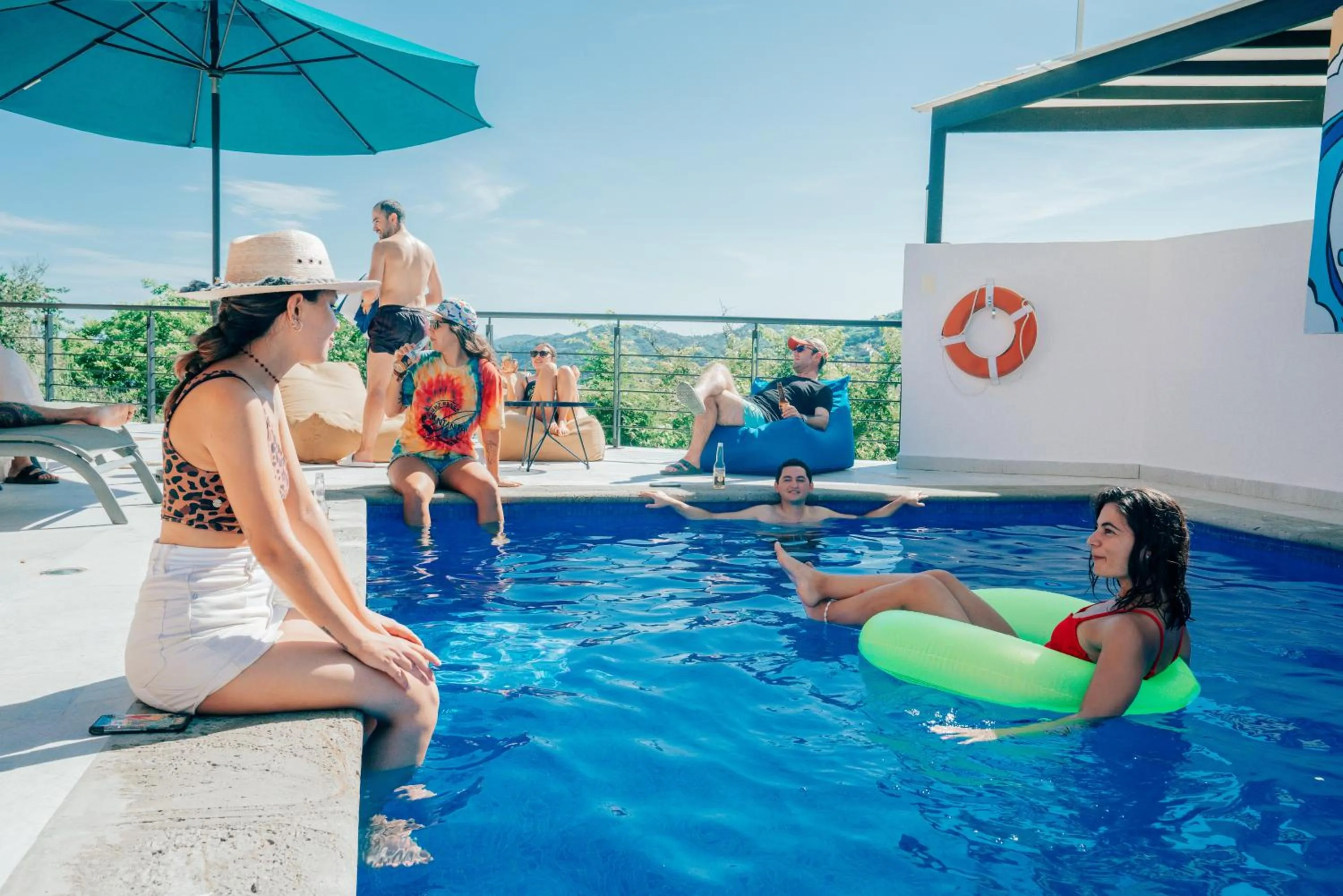 Pool view in Viajero Sayulita Hostel