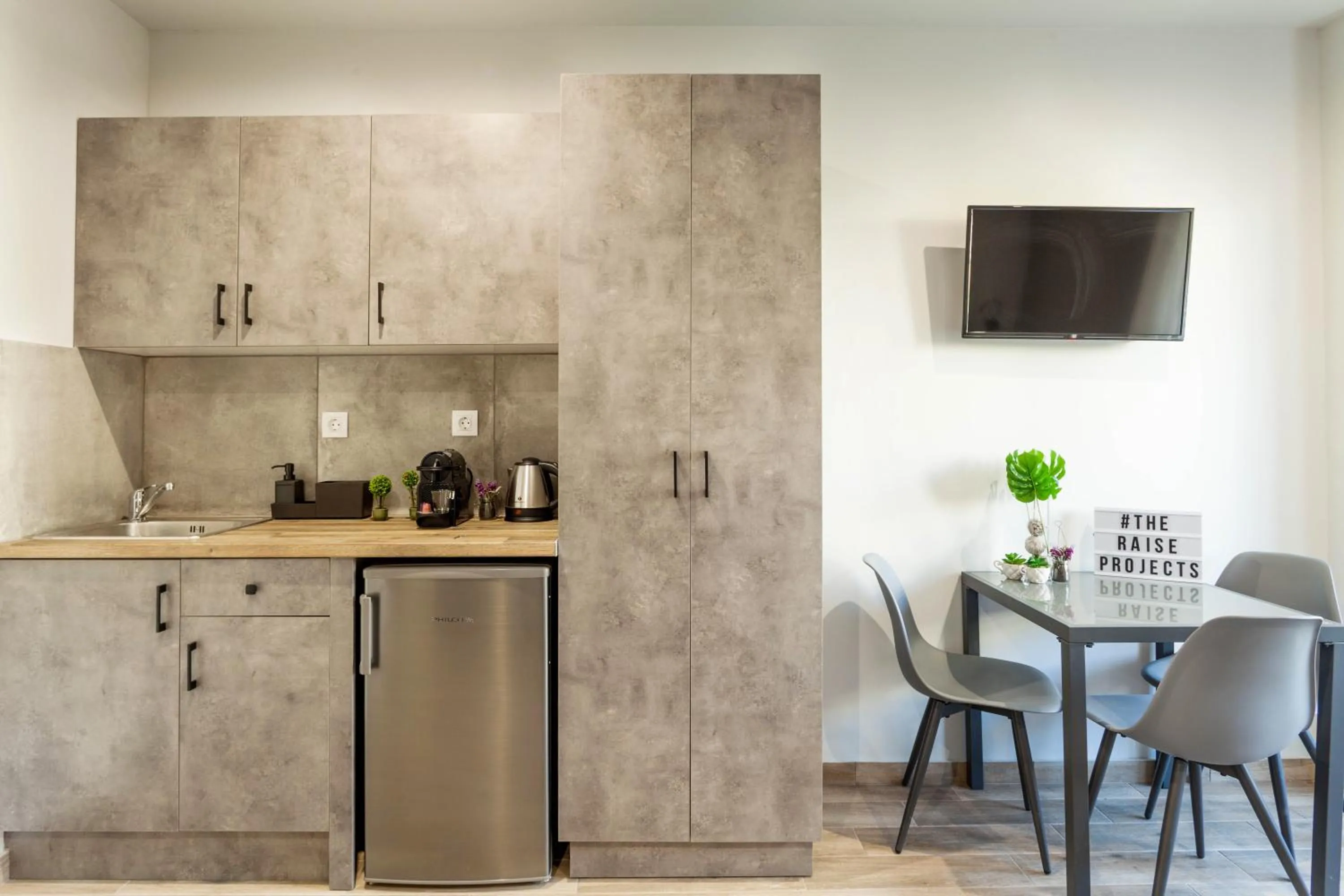 Kitchen or kitchenette in Raise Heraklion Boutique Apartments