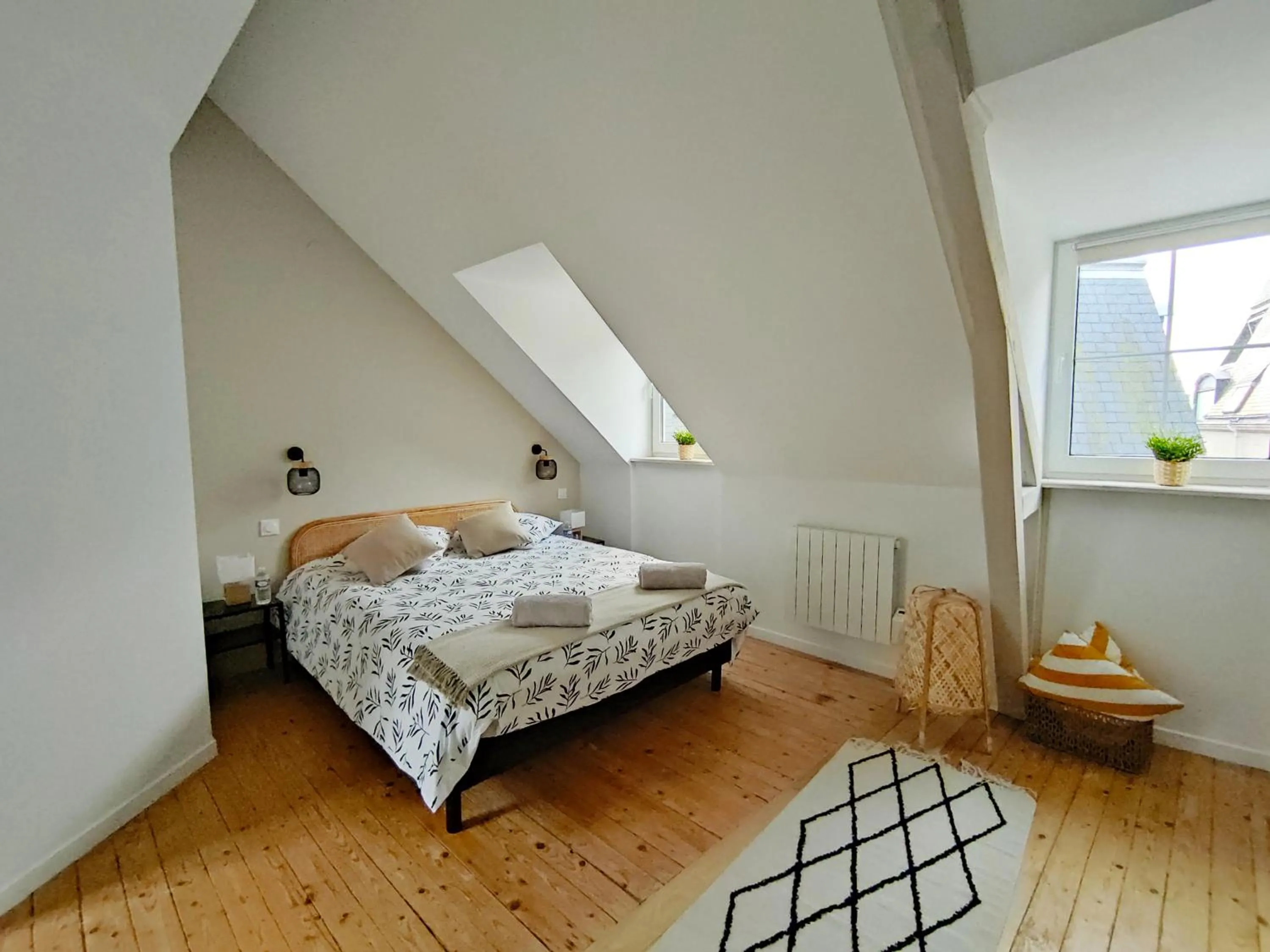 Bedroom, Bed in My Duplex House Trouville