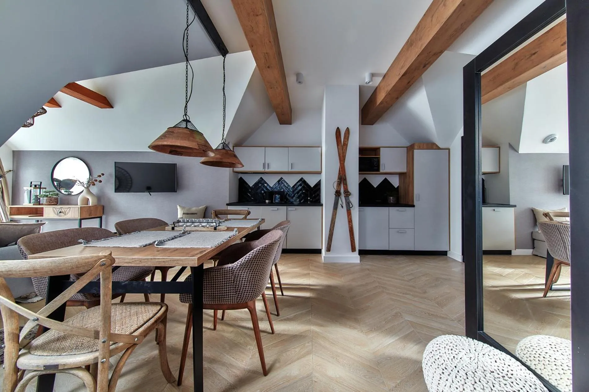 Kitchen or kitchenette in Tatra Square Apartments